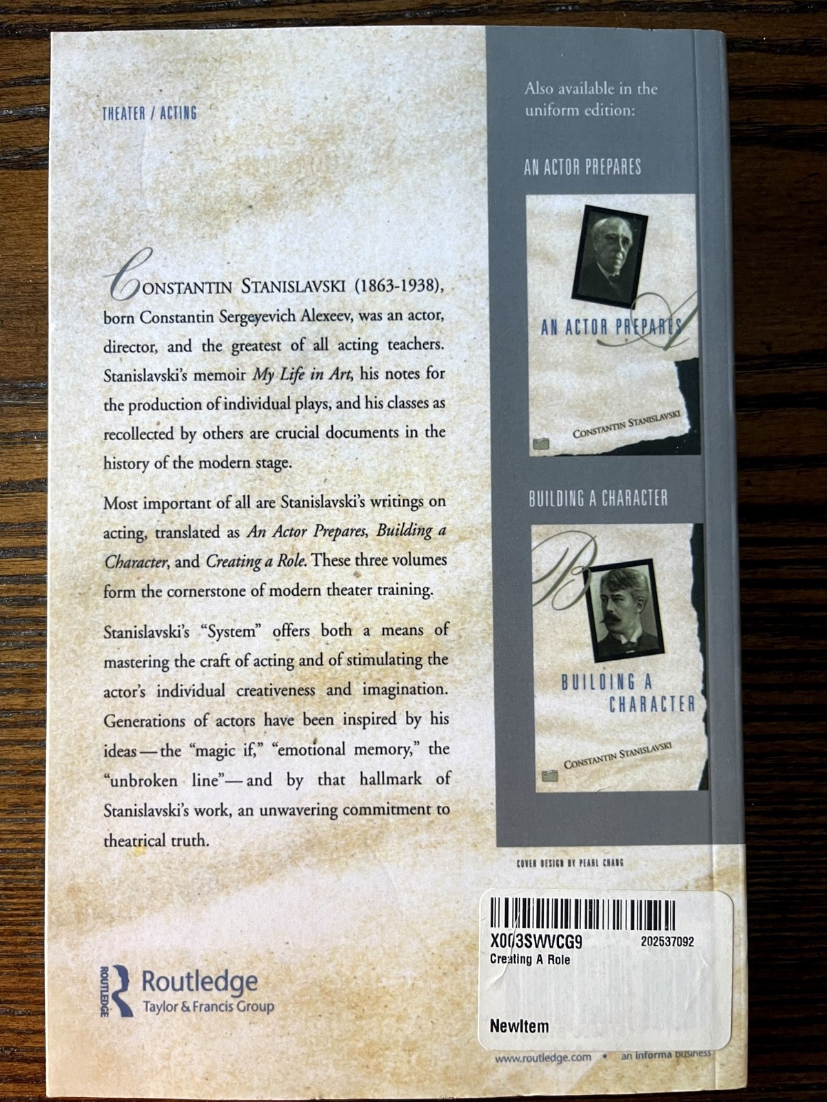 Creating A Role by Constantin Stanislavski Paperback : Very Good