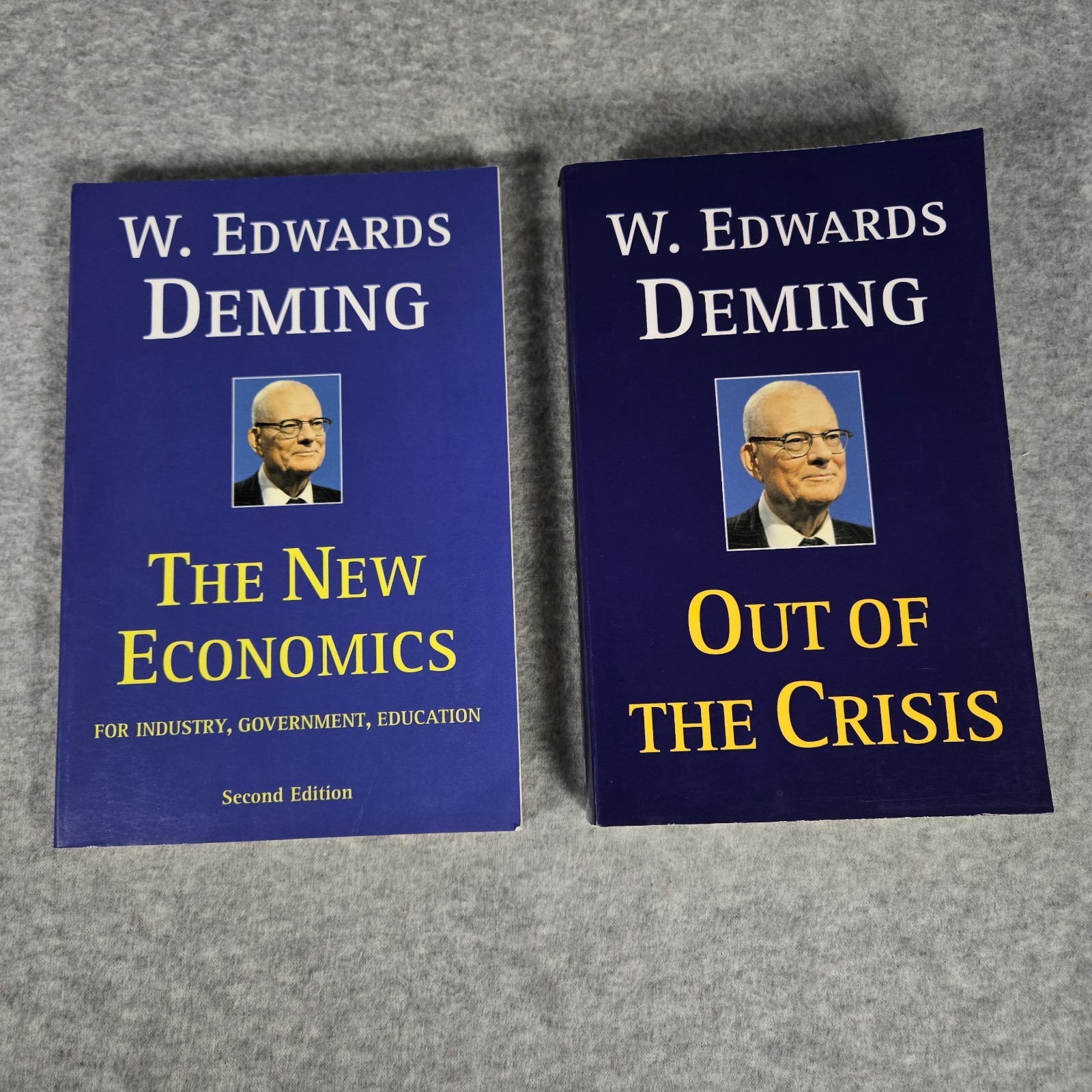 PAIR W Edwards Deming Books Out Of The Crisis New Economics MIT Press Management