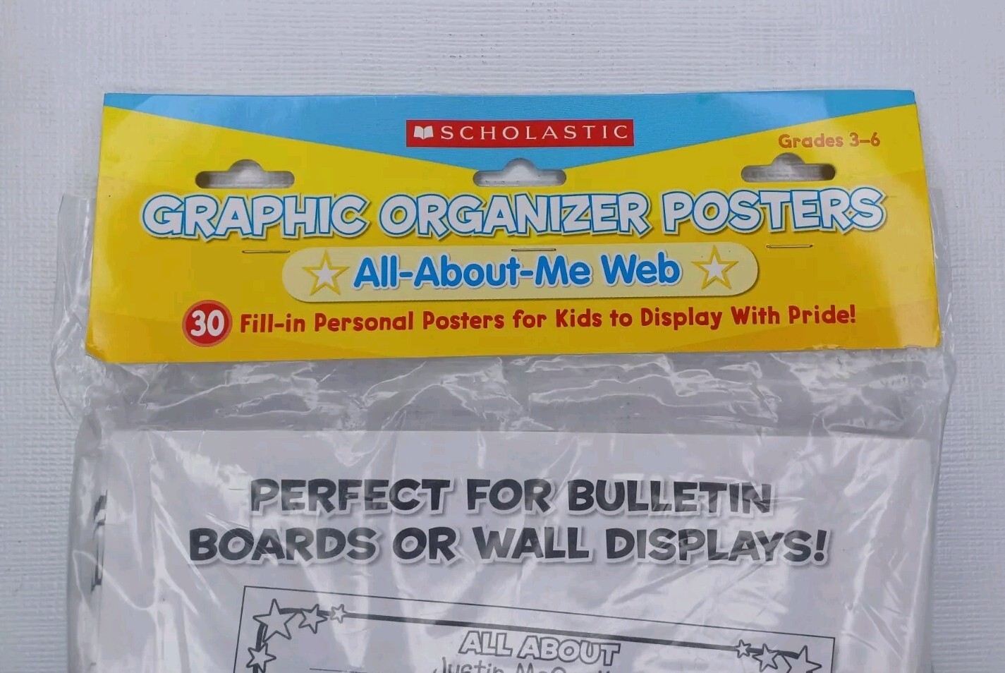 Scholastic Graphic Organizer Posters 30 All about Me Web Teacher Back To School