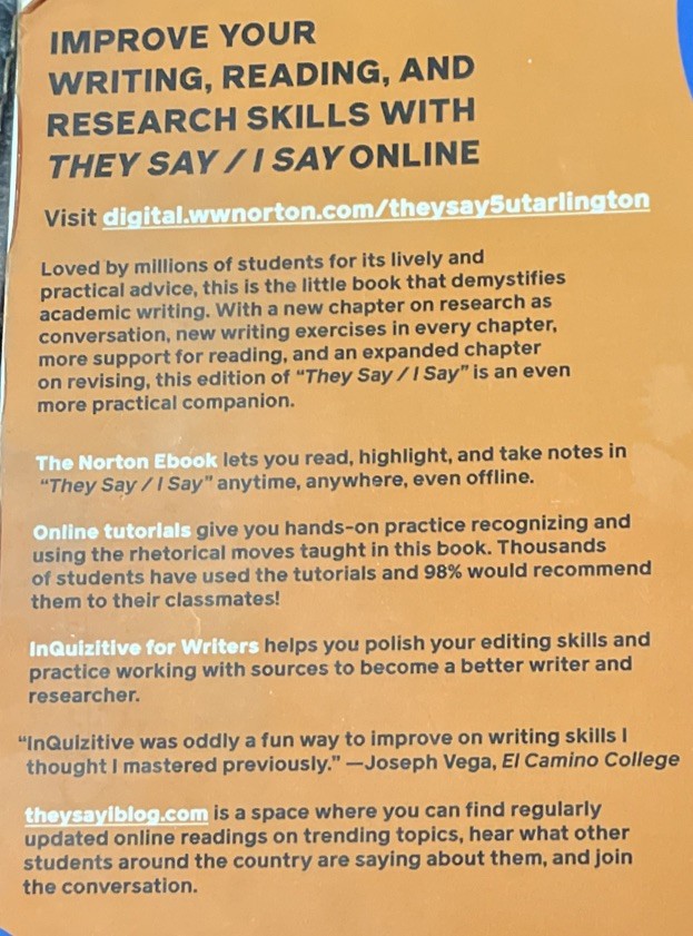 They Say / I Say (Fifth Edition) – Paperback By Graff, Gerald –