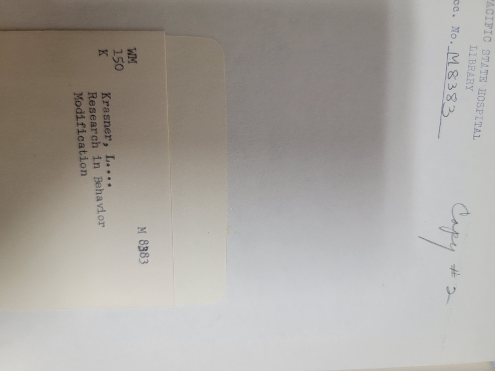 Research In Behavior modification; Krasner And Ullmann 1967 EXCELLENT CONDITION