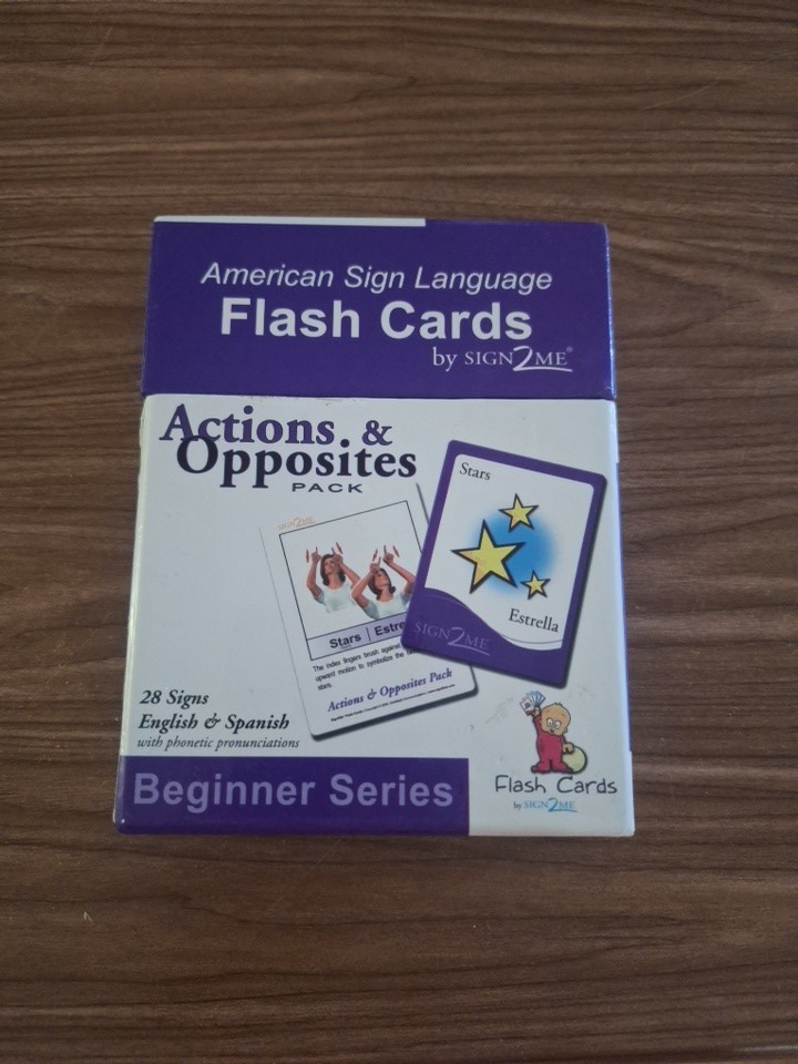 ASL Flash Cards – Actions & Opposites Pack Beginner Series by Sign2Me – 27 Cards