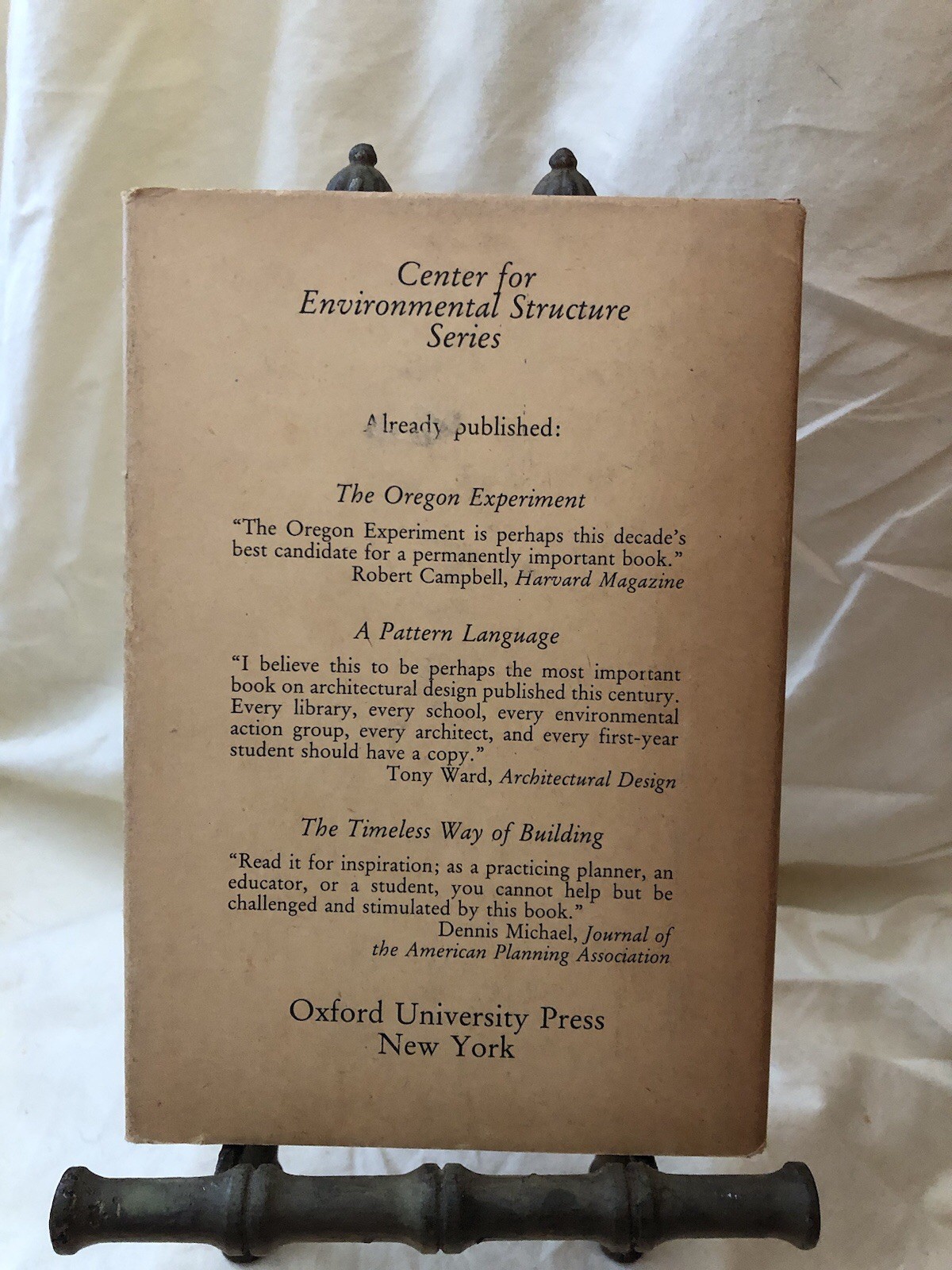 The Linz Cafe Das Linz Cafe Christopher Alexander HCDJ 1981 1st Oxford Unv Press