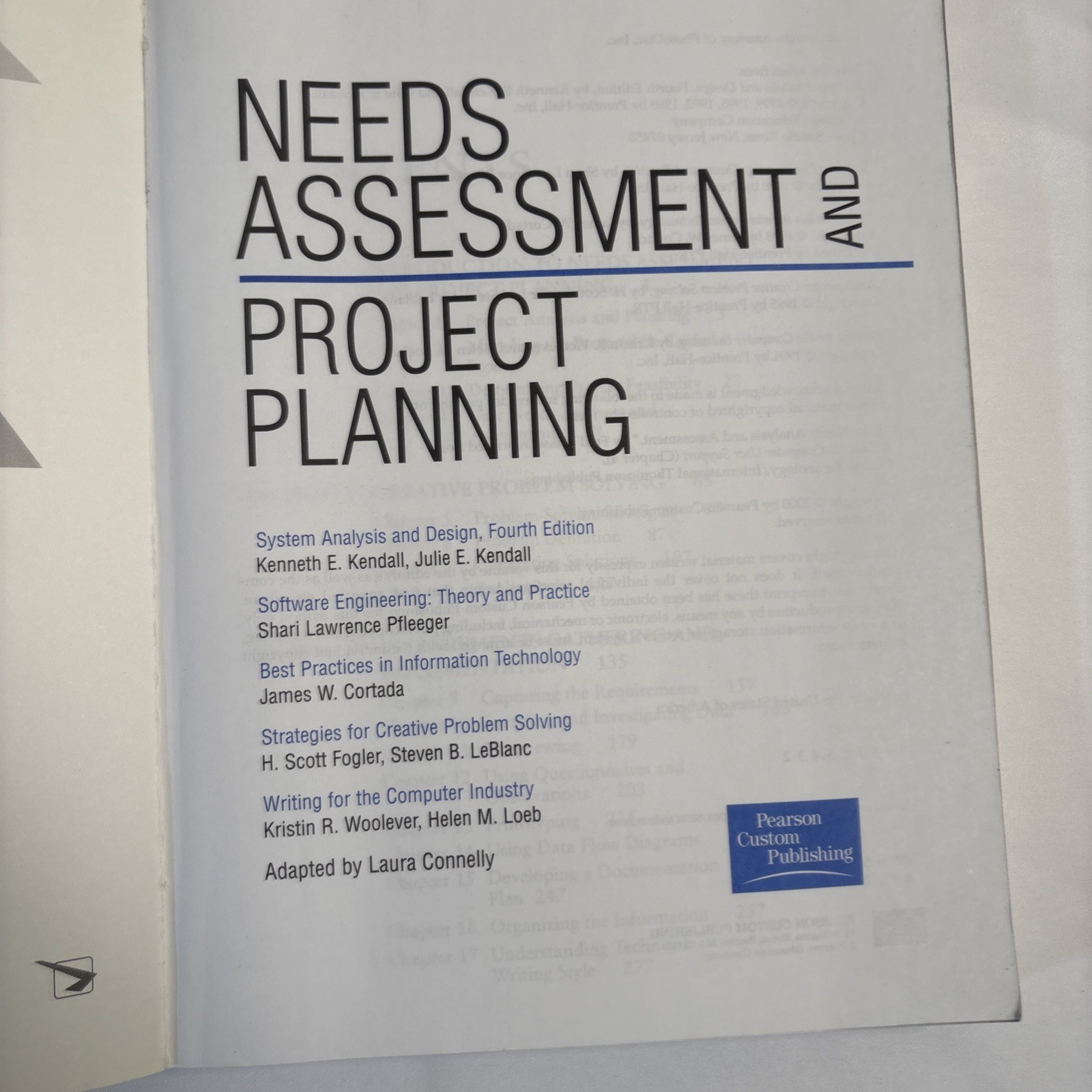 Project Planning by Not Available (1999, Hardcover)