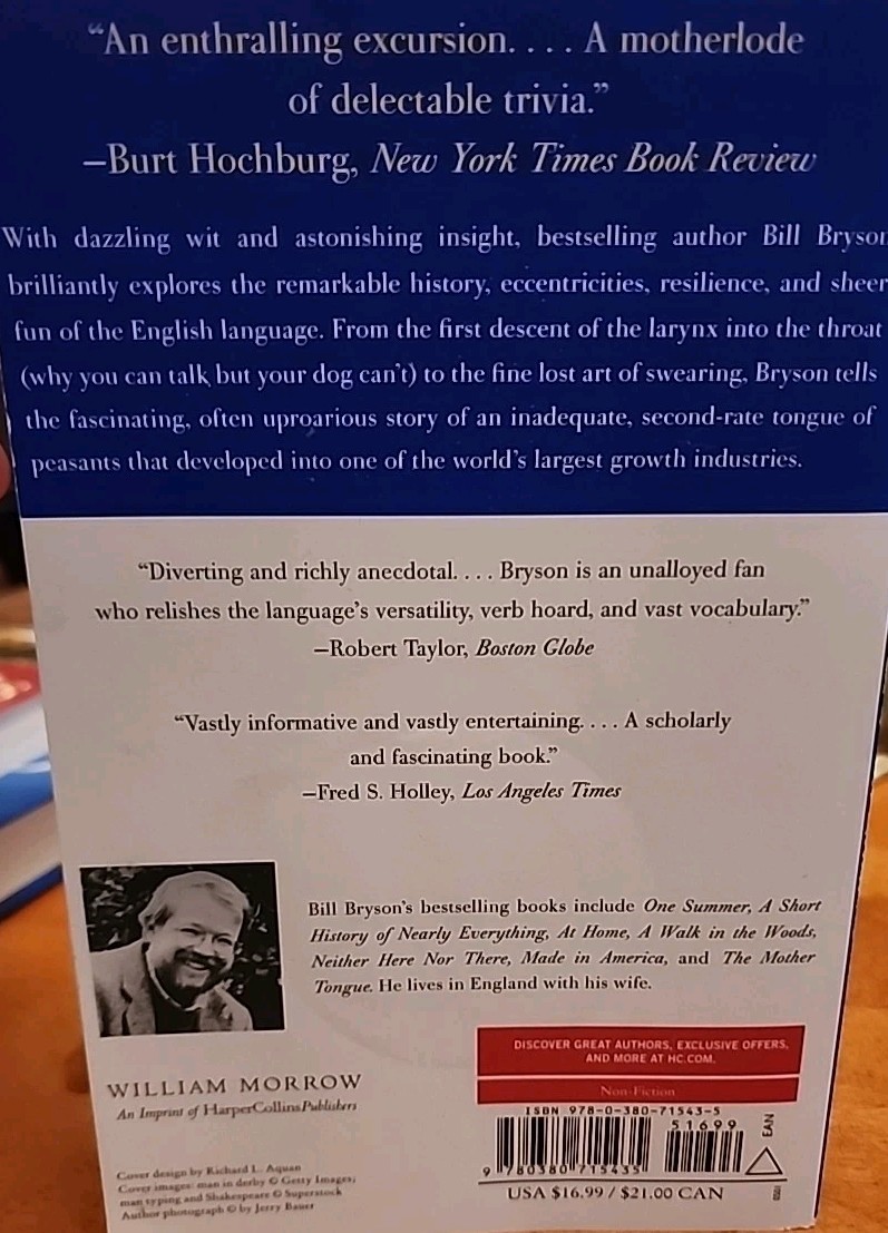 Mother Tongue : English and How It Got That Way by Bill Bryson (2001, Tr Pbk)
