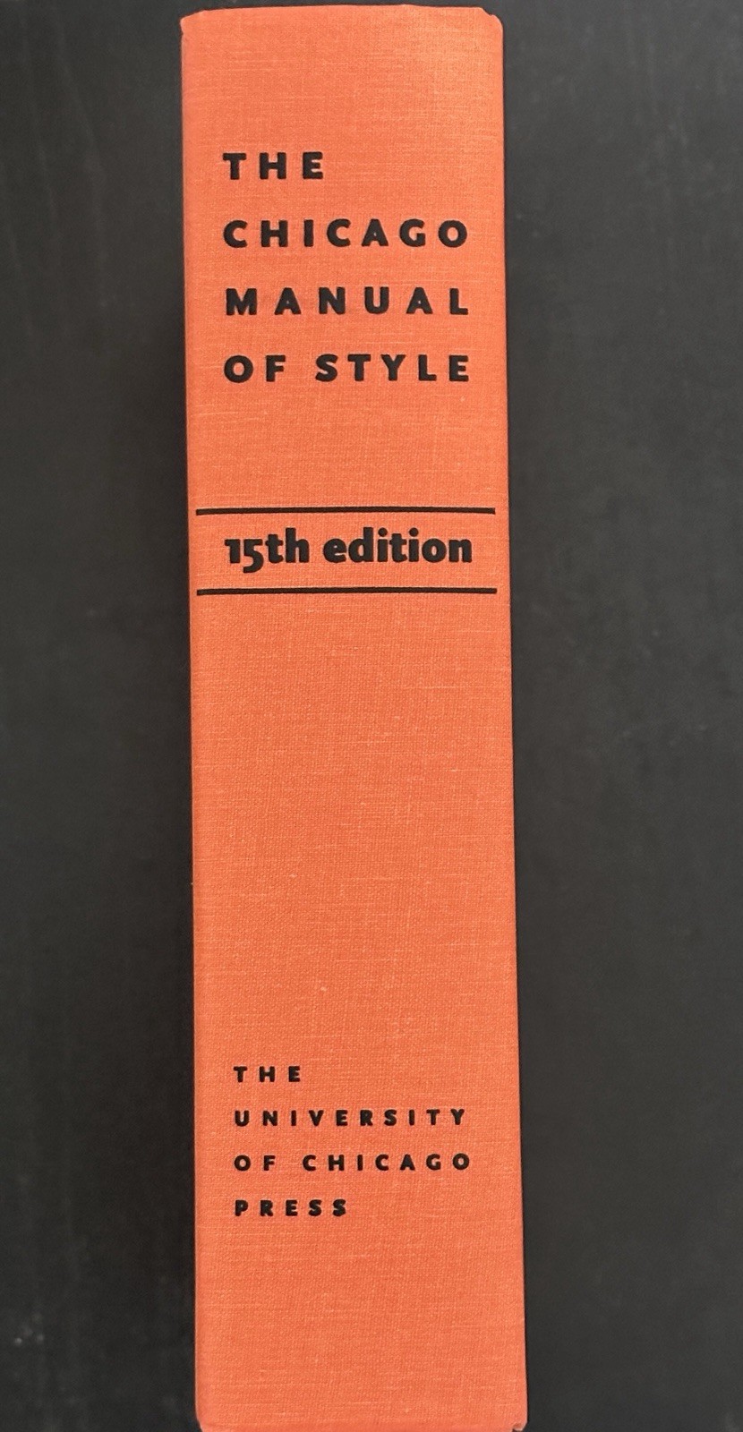 The Chicago Manual of Style, 15th Edition – Hardcover – VG
