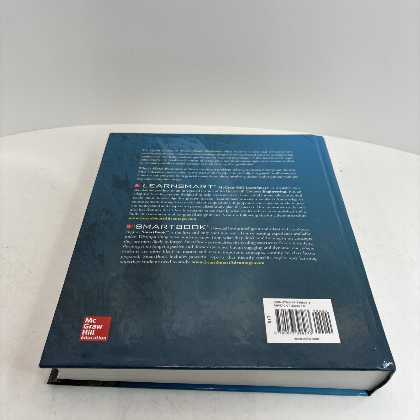 McGraw Hill Fluid Mechanics 8th Edition Hardcover Frank M. White 2016