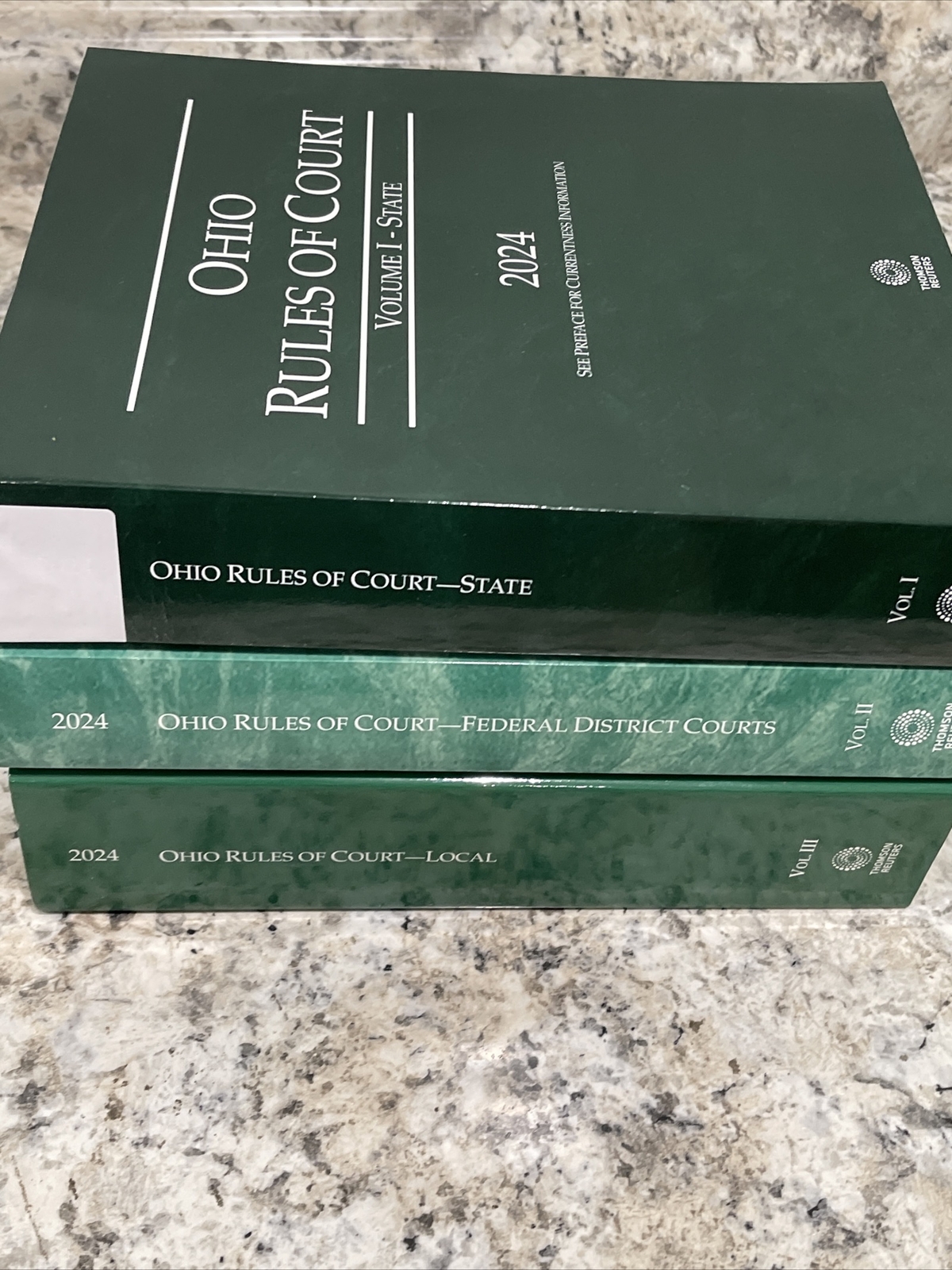 2024 Ohio Rules of Court Volumes I-III State, Federal, & Local Thomson Reuters