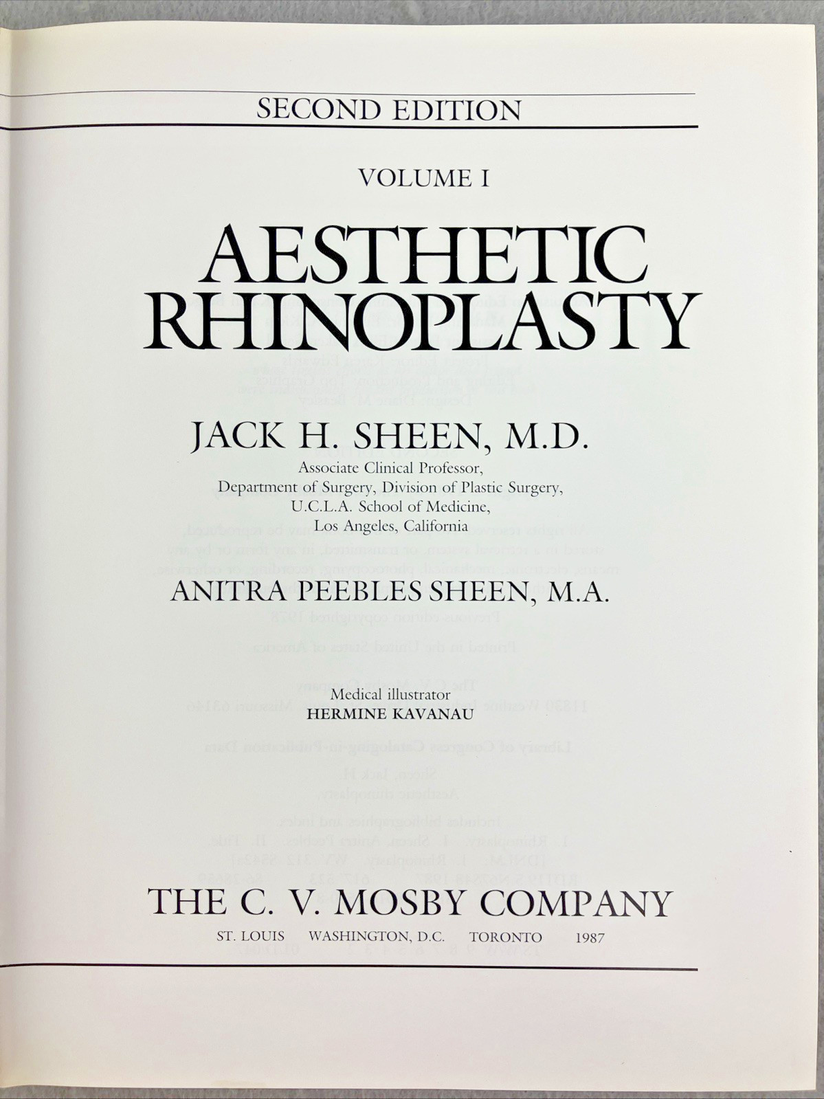 Aesthetic Rhinoplasty 2 volume set, Jack Sheen and A.Peebles, Plastic Surgery