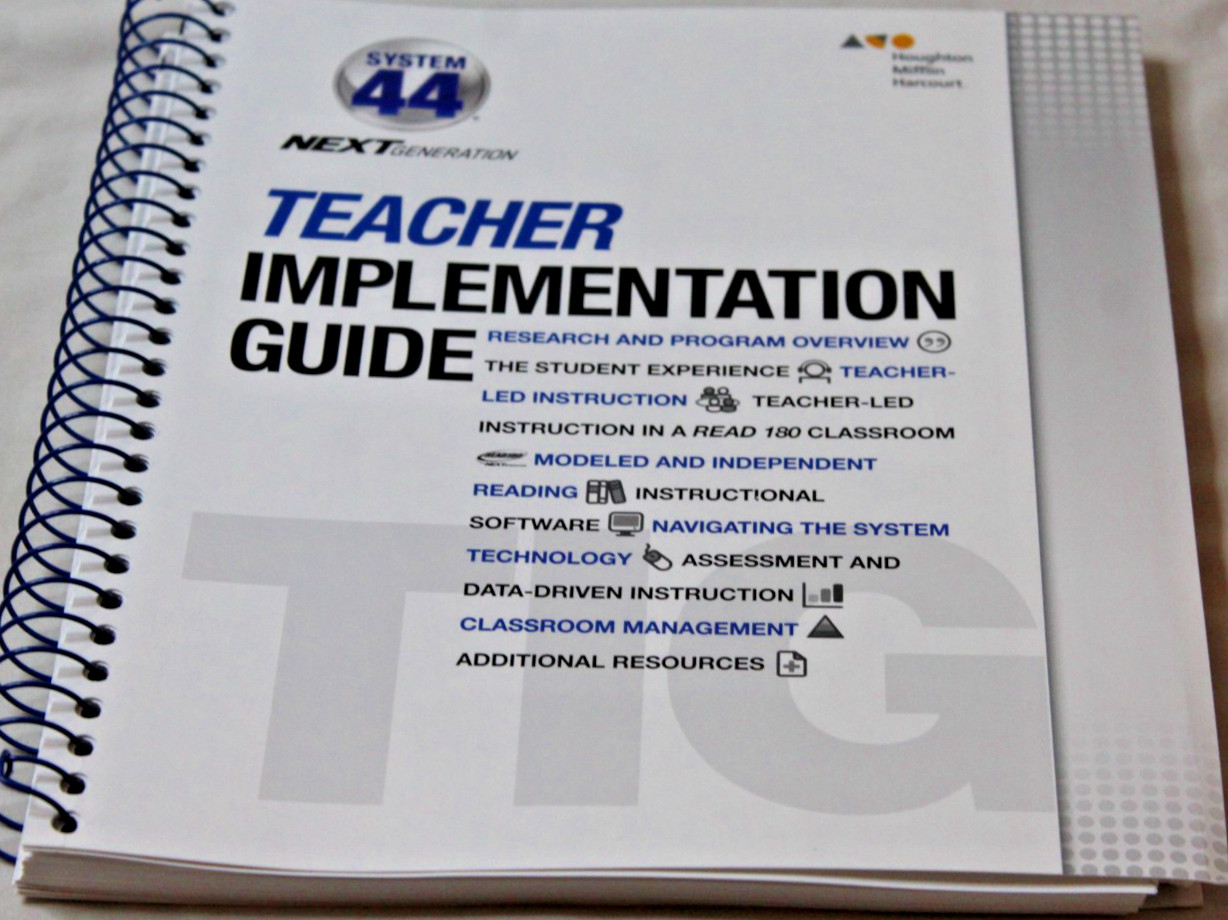 HMH System 44 Next Generation Teacher Implementation Guide Book