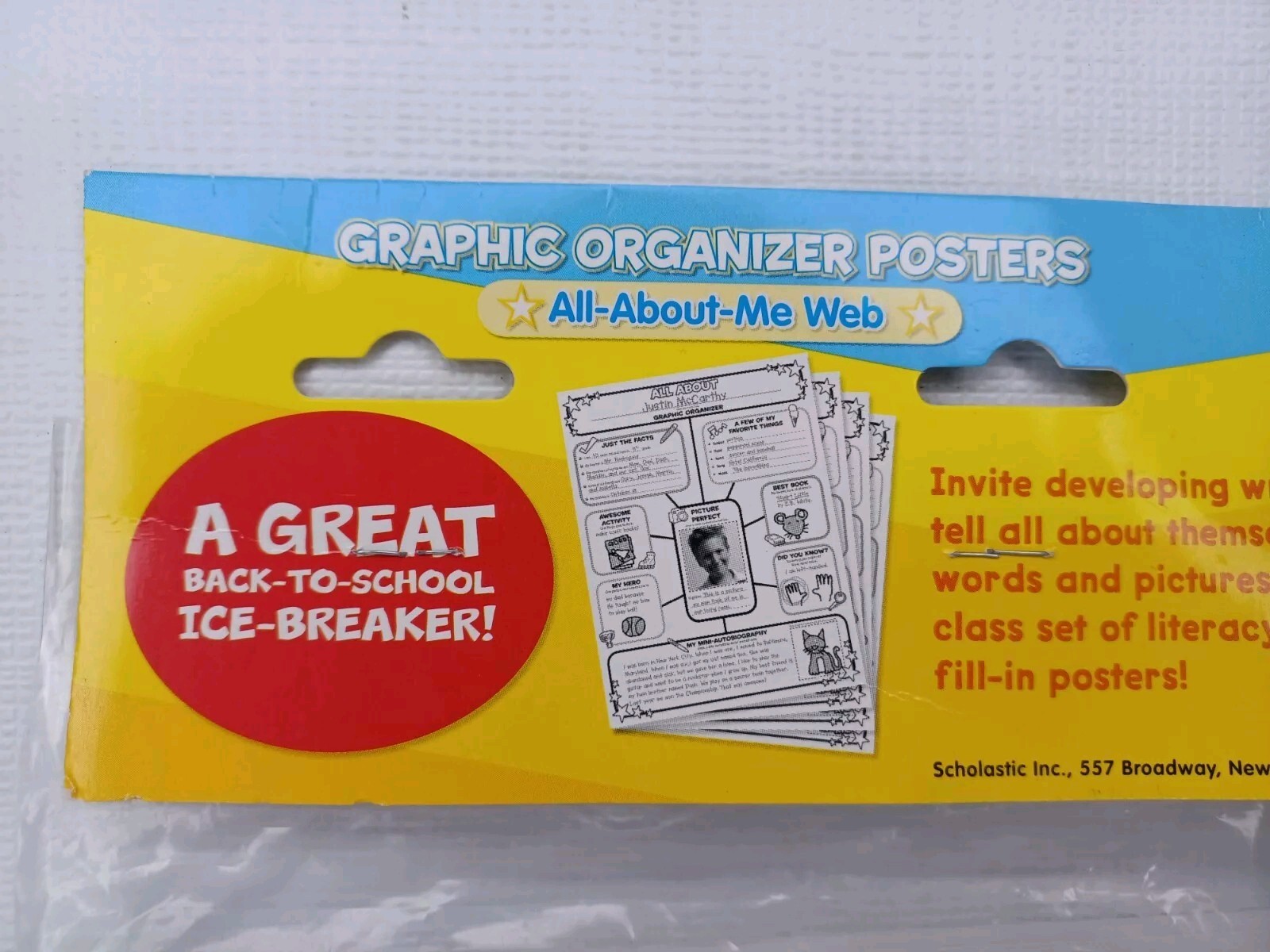 Scholastic Graphic Organizer Posters 30 All about Me Web Teacher Back To School