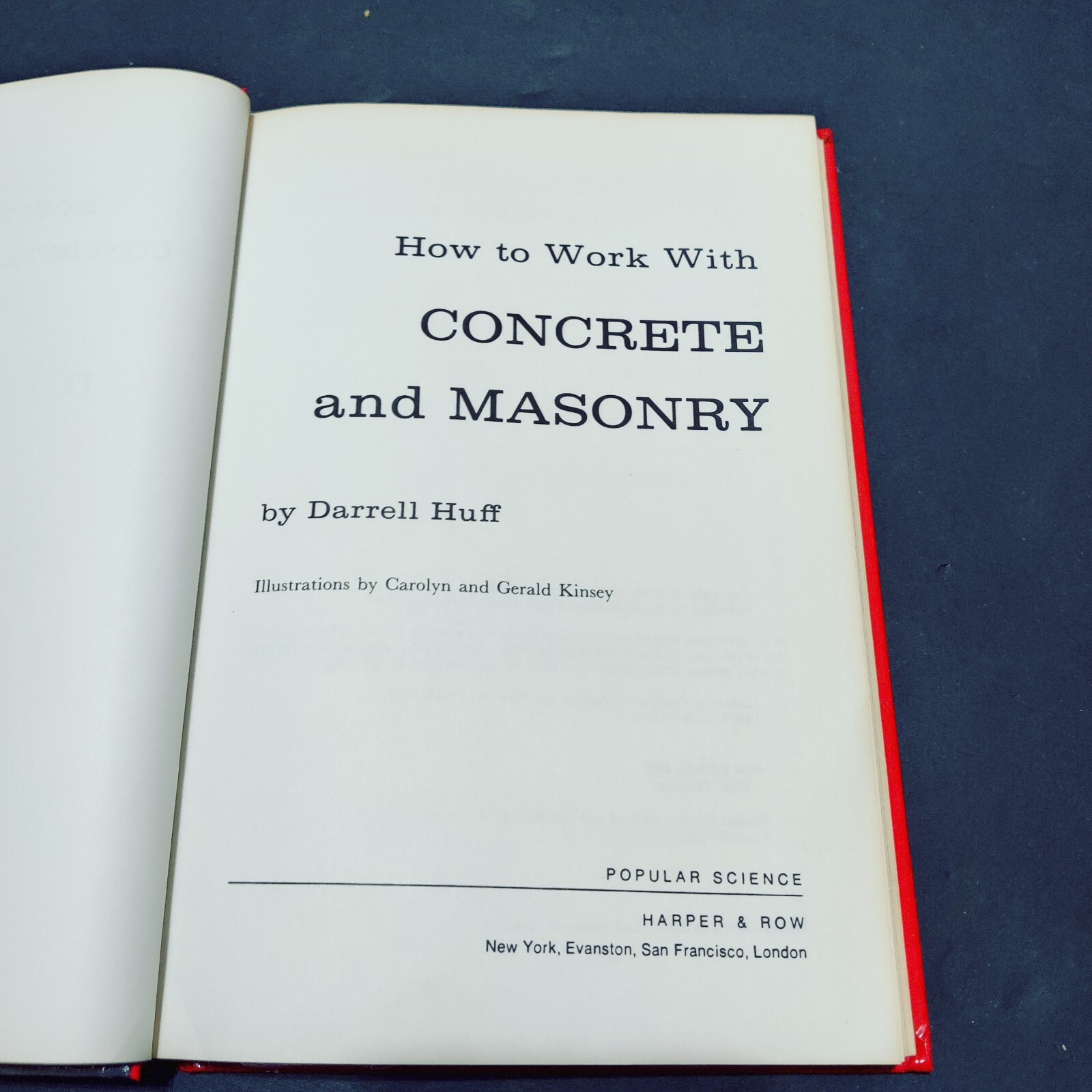Vintage How to Work with Concrete and Masonry Book by Darrell Huff, Skill Book