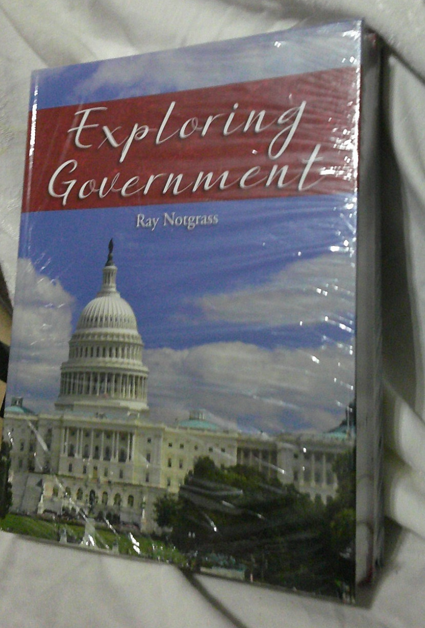 NOTGRASS EXPLORING GOVERNMENT•TEXTBOOK SET, BRAND NEW, IN PLASTIC WRAP+free book