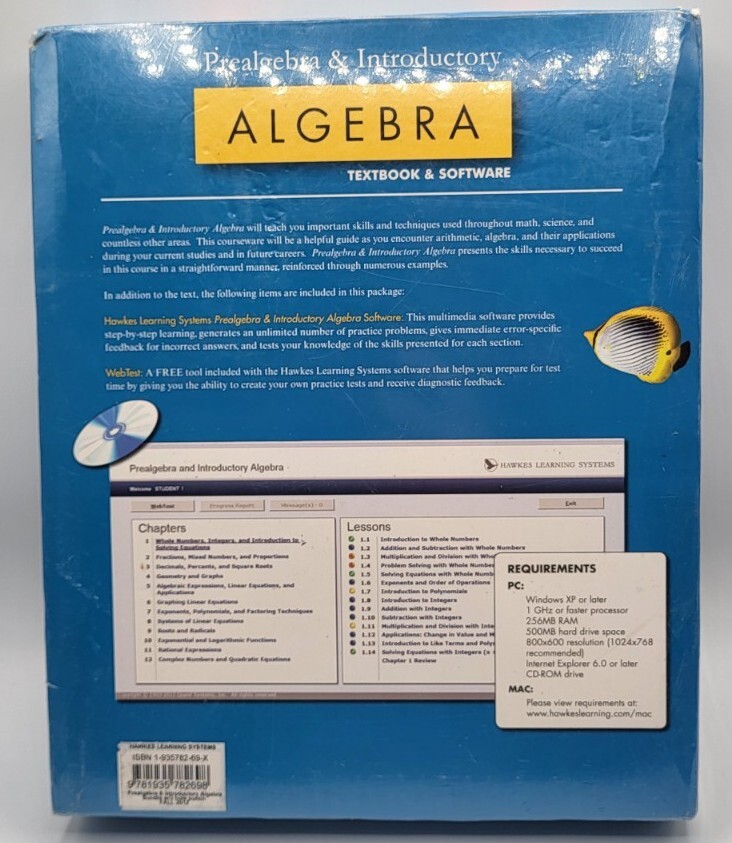 Prealgebra and Introductory Algebra Software and Textbook Hawkes Learning System