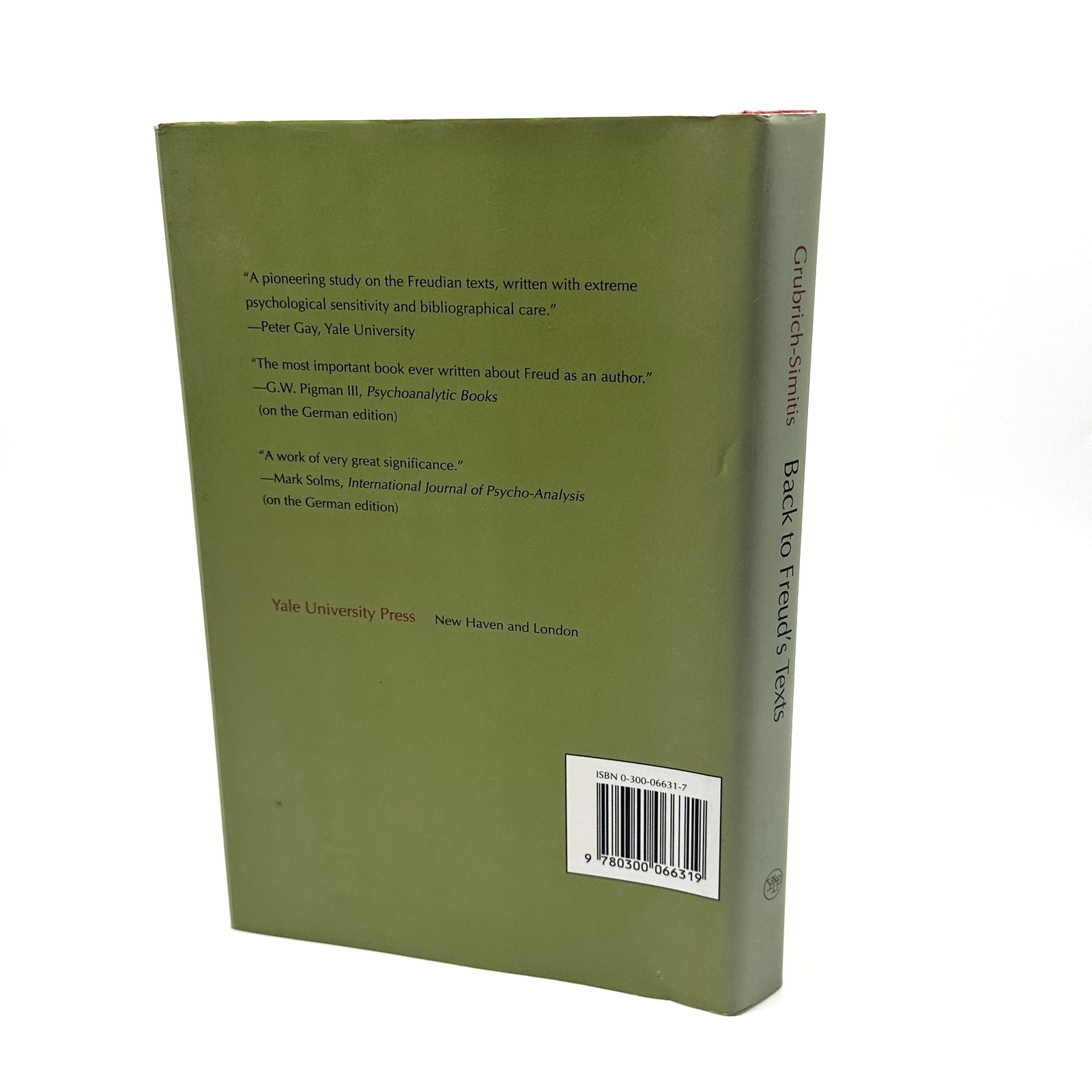Back to Freud’s Texts Ilse Grubrich-Simitis Hardcover Yale University Press
