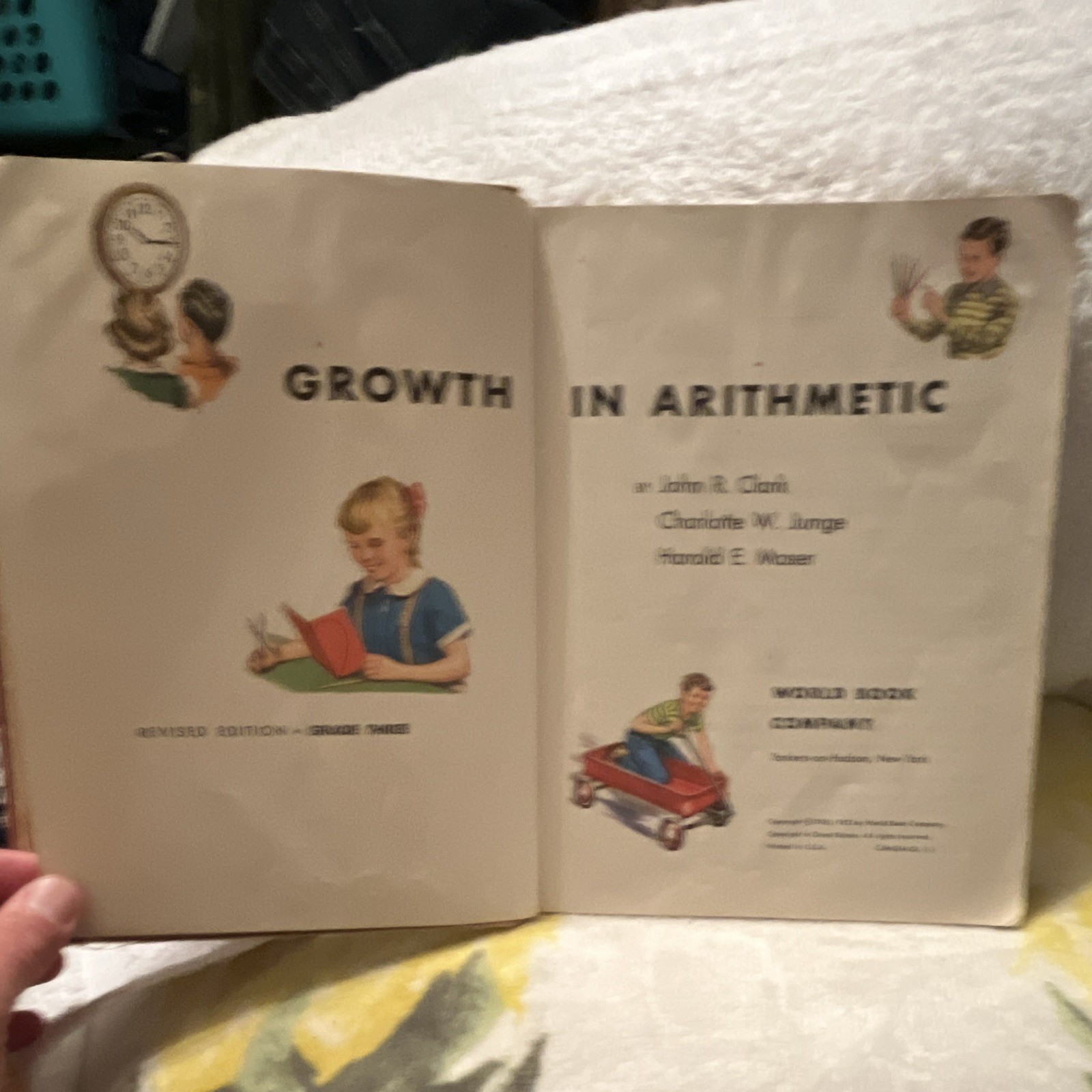 Growth in Arithmetic Revised Edition Grade 3 Hardcover Illustrated 1949 WB Co.