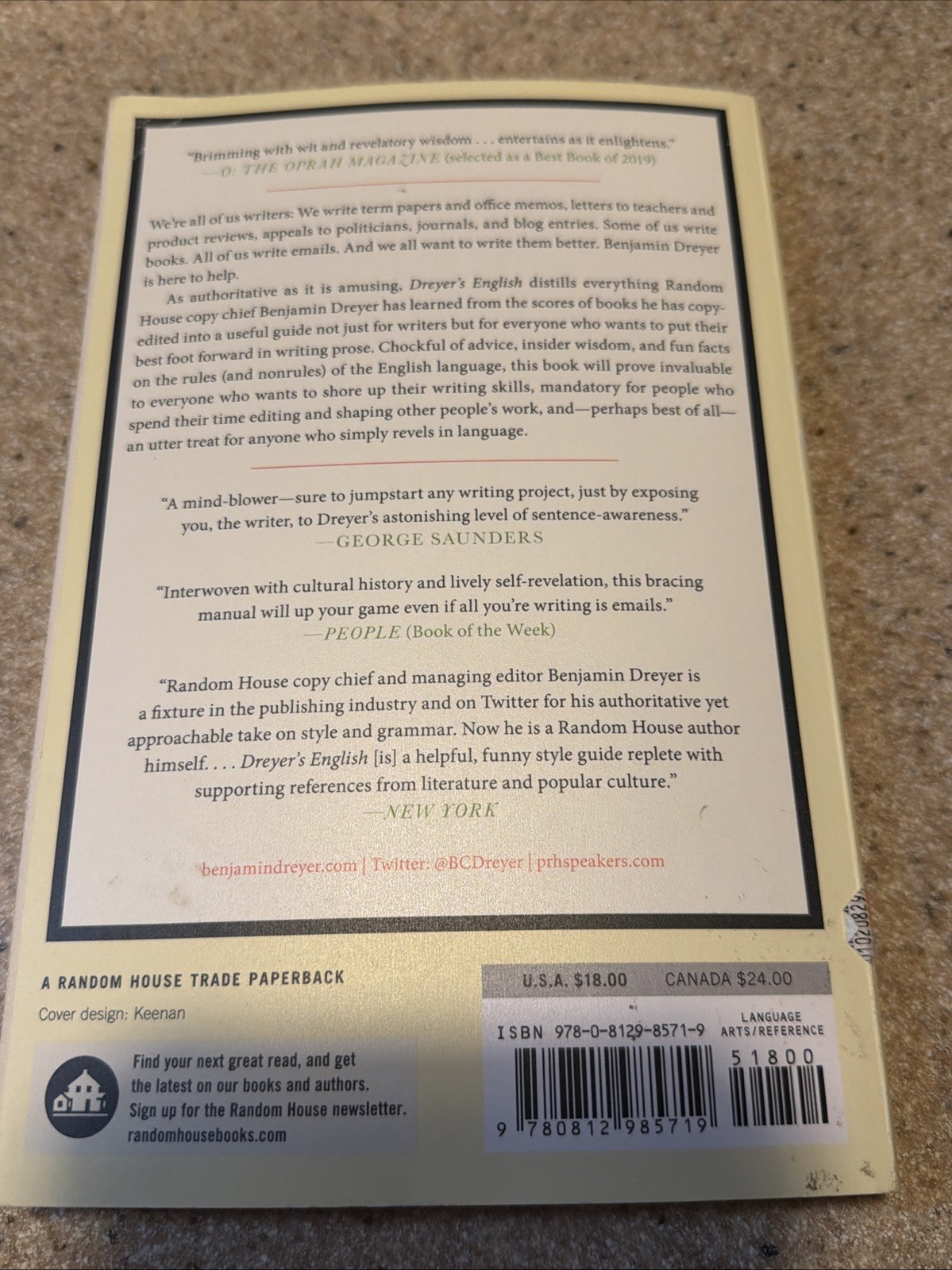Dreyer’s English : An Utterly Correct Guide to Clarity and Style by Benjamin…