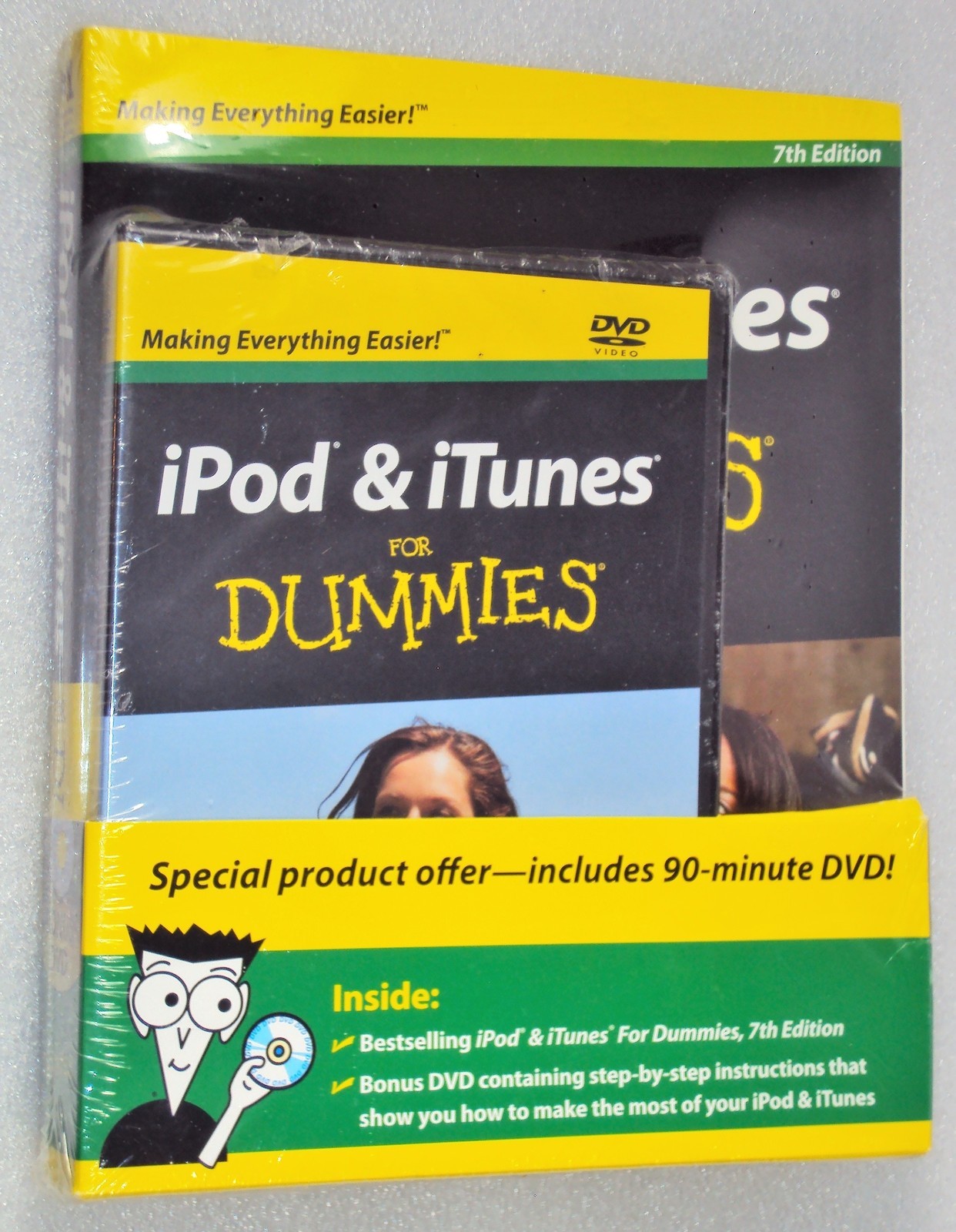 iPod & iTunes FOR DUMMIES New Sealed OOP Paperback Book & DVD 7th Edition How To