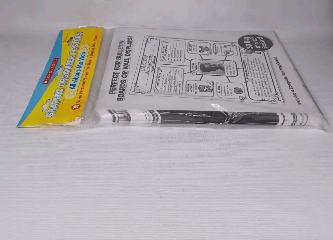 Scholastic Graphic Organizer Posters 30 All about Me Web Teacher Back To School