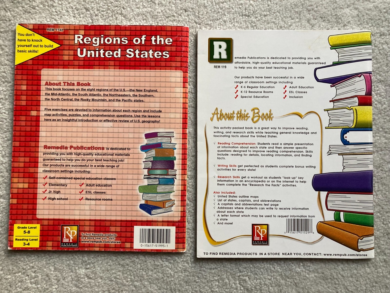 Regions of the US / State the Facts Gr 5-8 Read Level Gr 3-4 Reproducibles