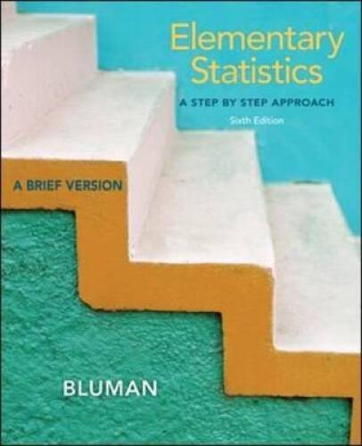 Elementary Statistics: A Step by Step Approach-A Brief Version, 6th Editi – GOOD