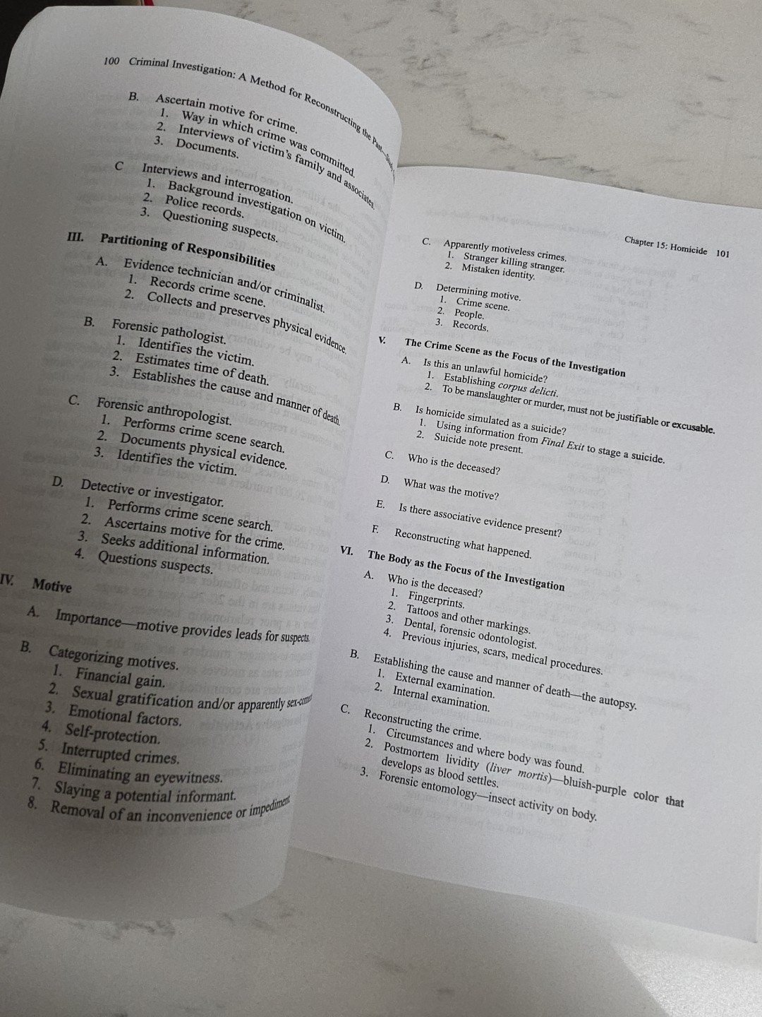 Criminal Investigation A Method For Reconstructing The Past Study Guide…
