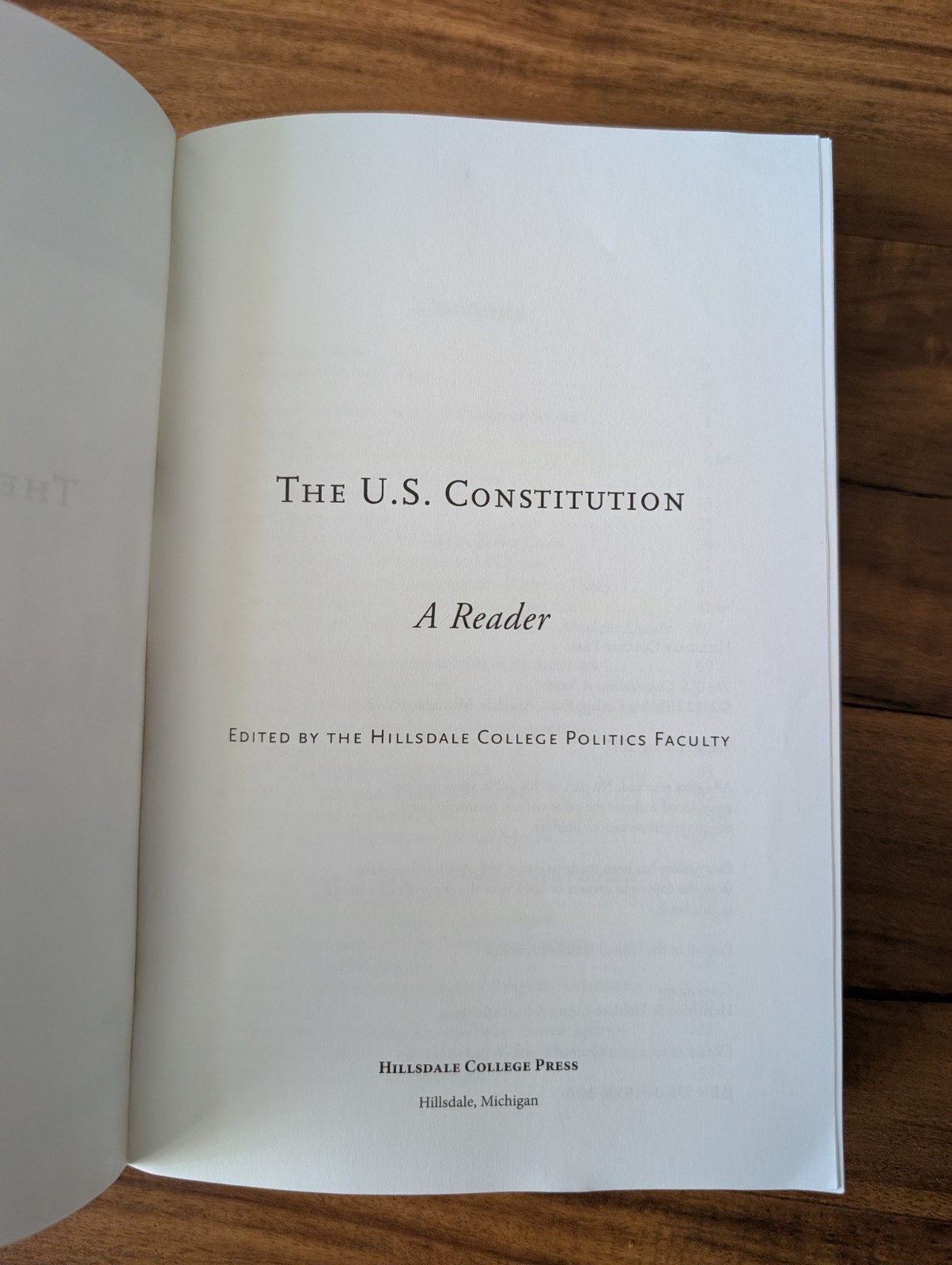 The U.S Constitution by Hillsdale College Politics Faculty