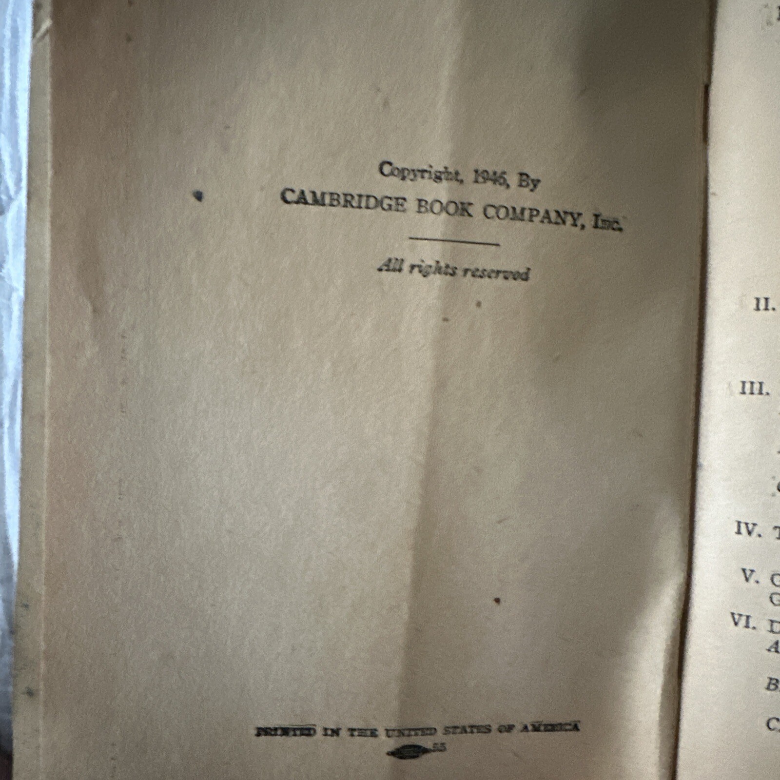 trigonometry (plane and spherical) Cambridge book co 1946 128 Pages Vintage