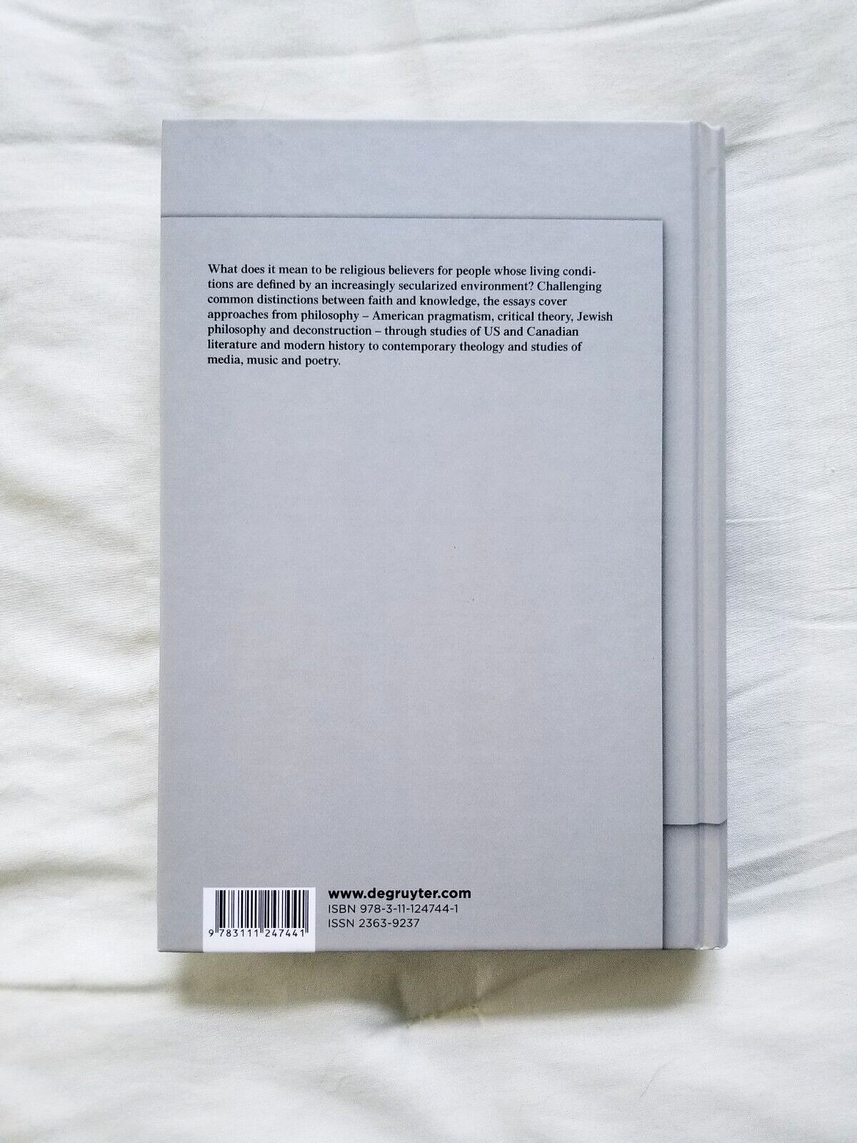 Hardcover RELIGION IN THE SECULAR AGE Nagl-Docekal & Zacharasiewicz BRAND NEW