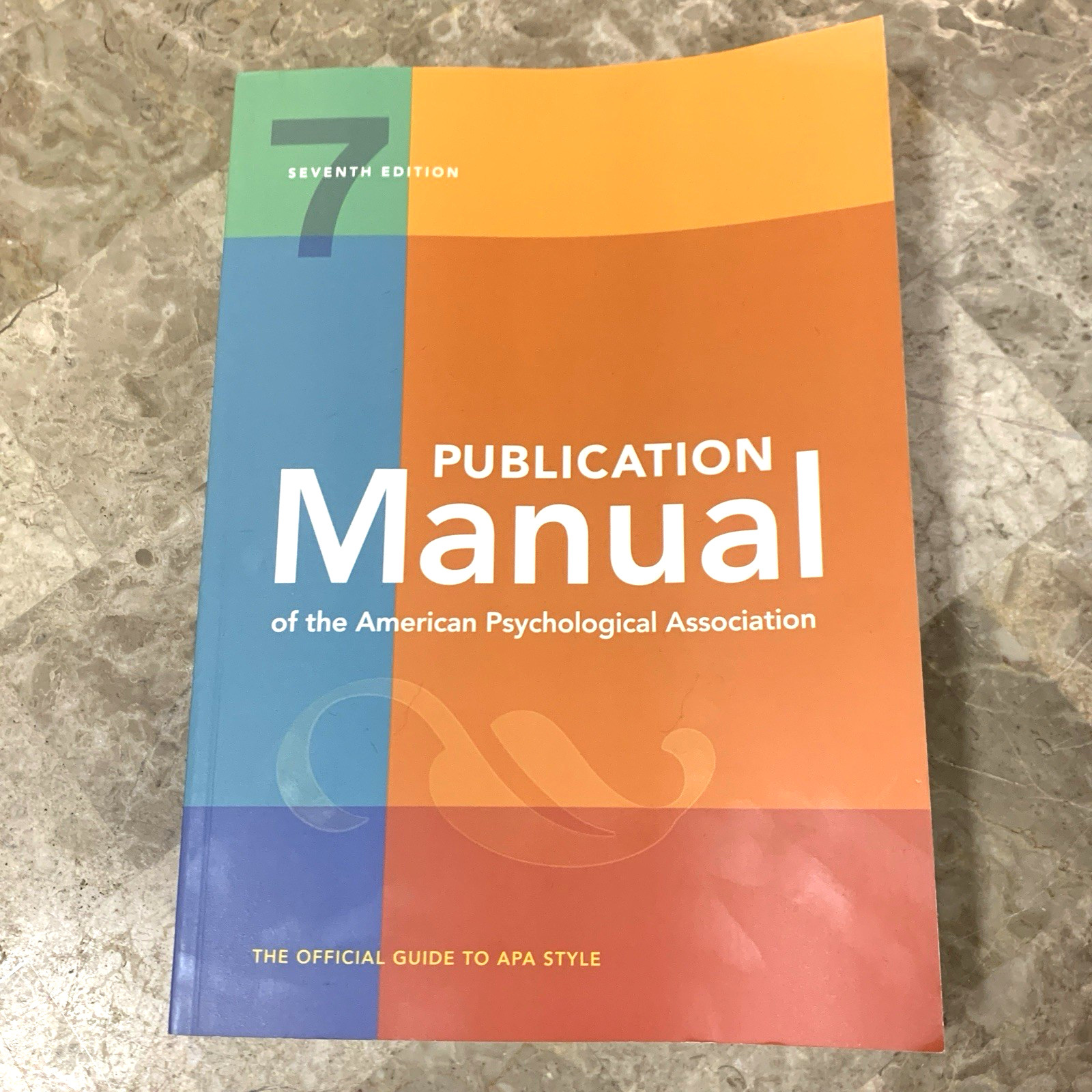Publication Manual of the American Psychological Association 7th Edition APA PB!