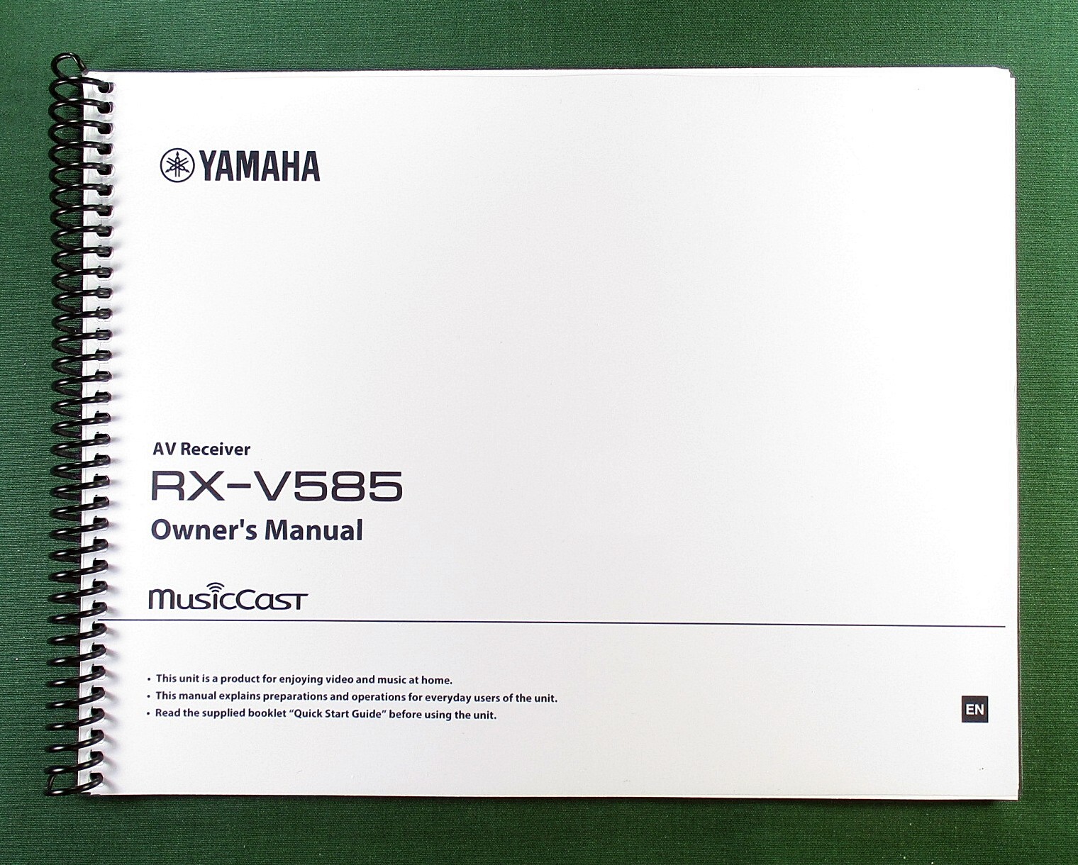 Yamaha RX-A585 Instruction Manual: Full Color 151 Pages & Protective Covers!l