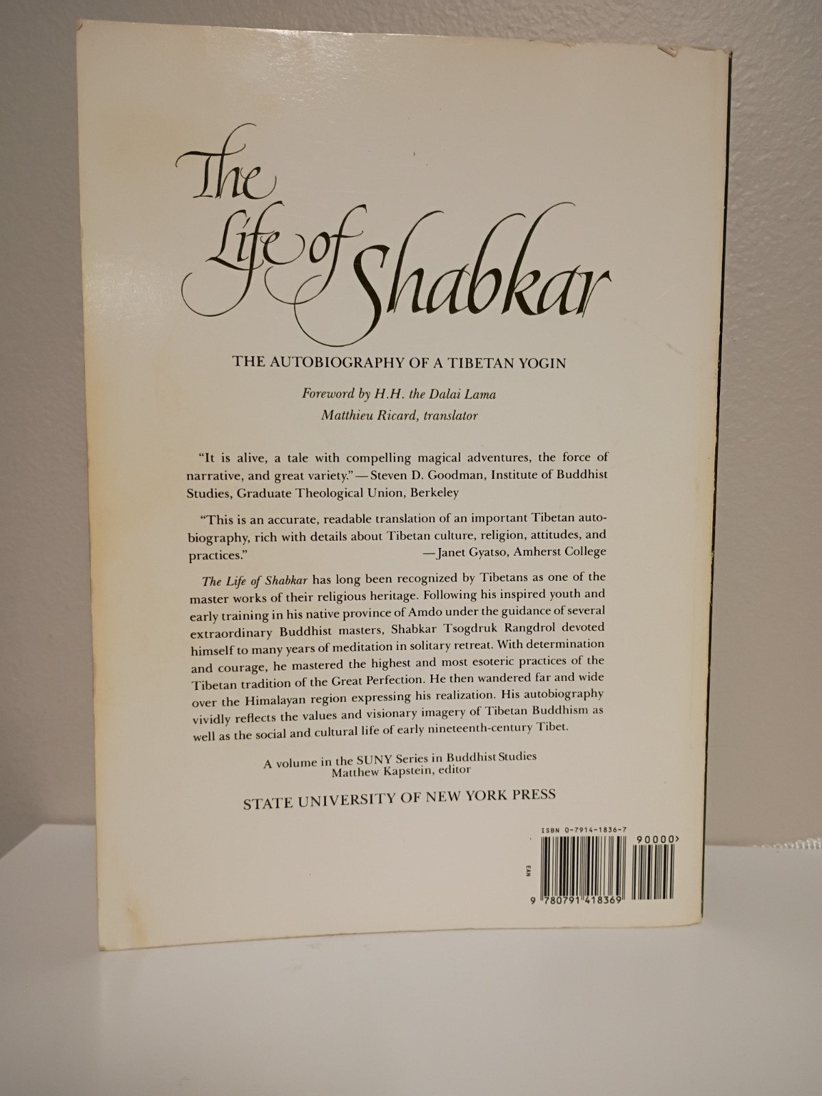 The Life of Shabkar: The Autobiography of a Tibetan Yogin Vintage Paperback
