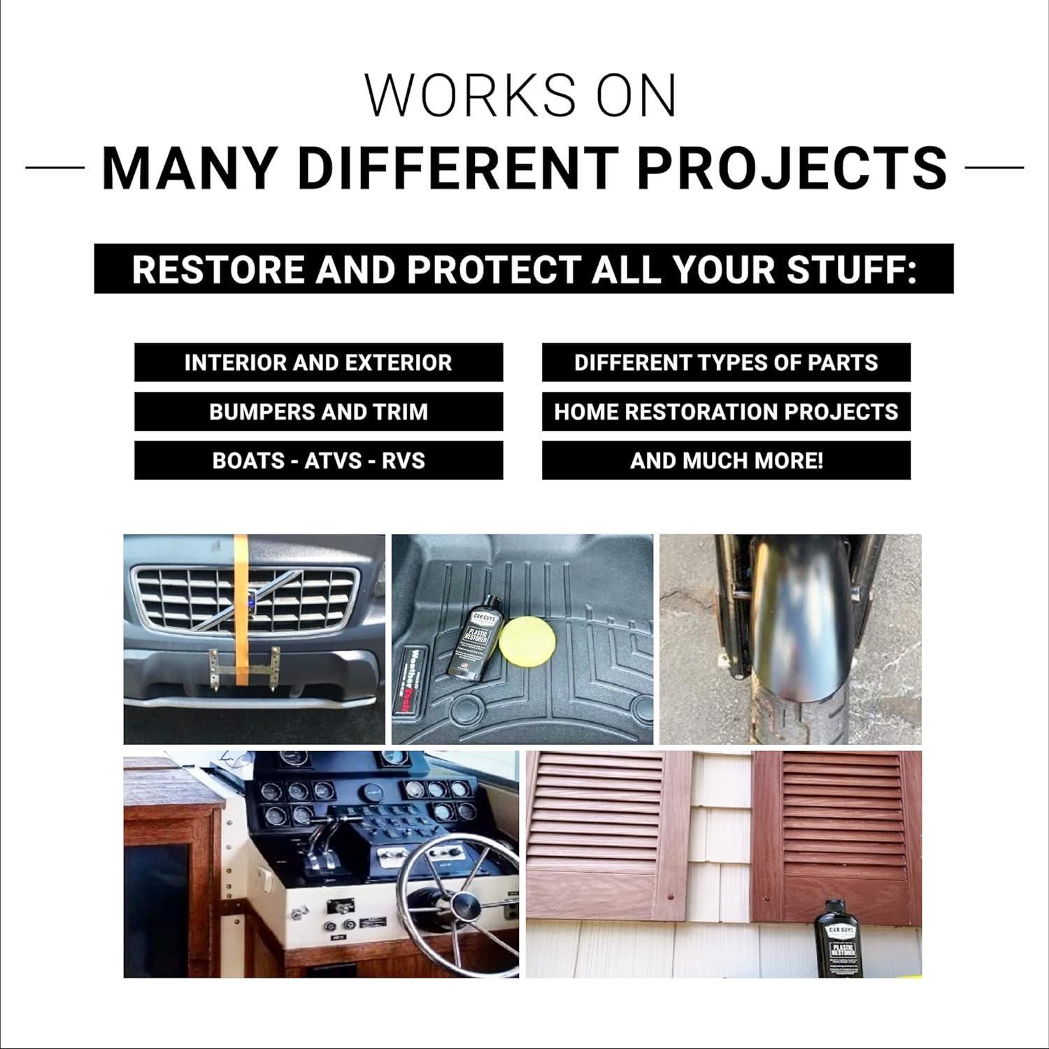 CAR GUYS Plastic Restorer | Bring Plastic, Rubber, And Vinyl Back To Life! | | |