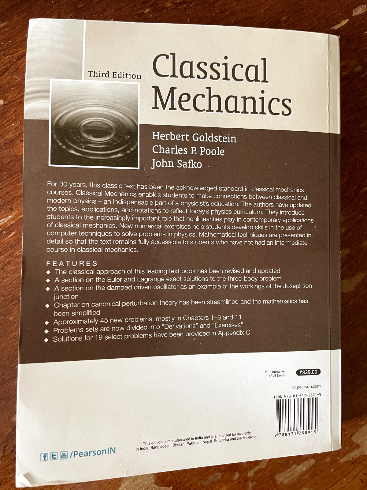 Classical Mechanics (3rd edition, 2002) by Goldstein, Poole, and Safko