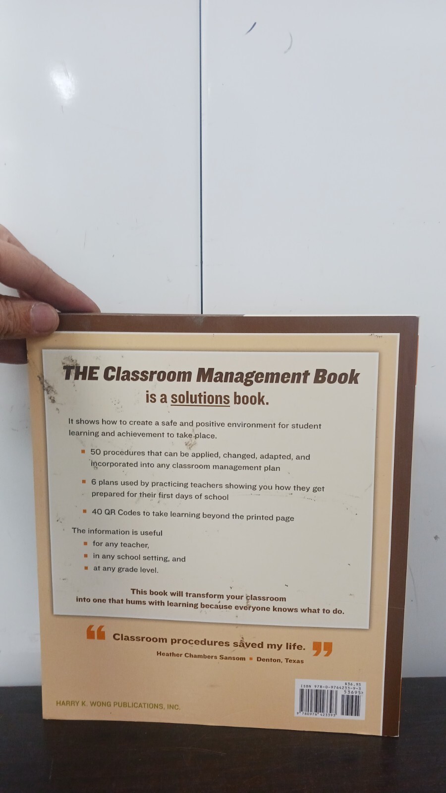 Classroom Management Book by Rosemary T. Wong and Harry K. Wong.