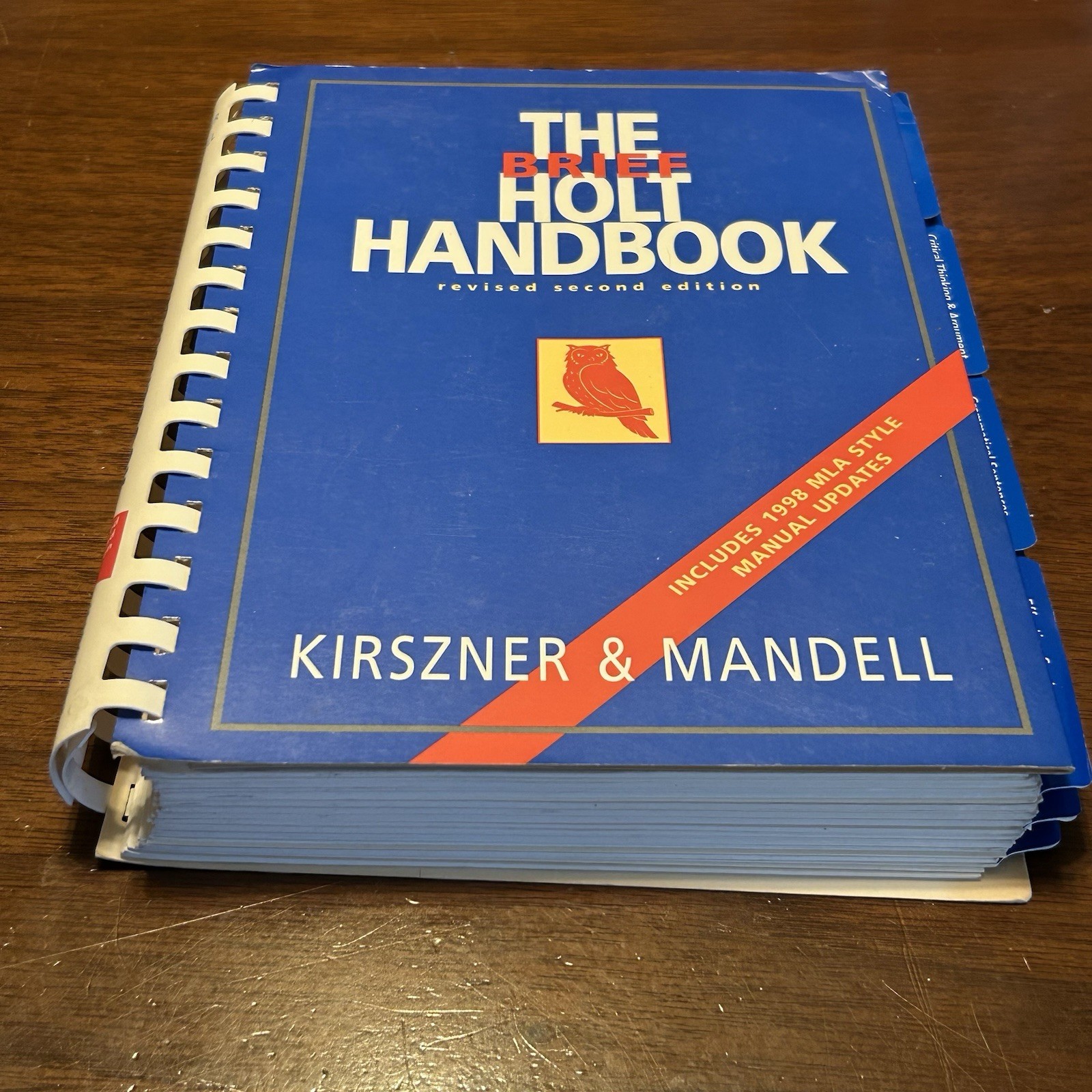 BRIEF HOLT REVISE 2nd Edition – Plastic Comb by Kirszner 1995 – ACCEPTABLE