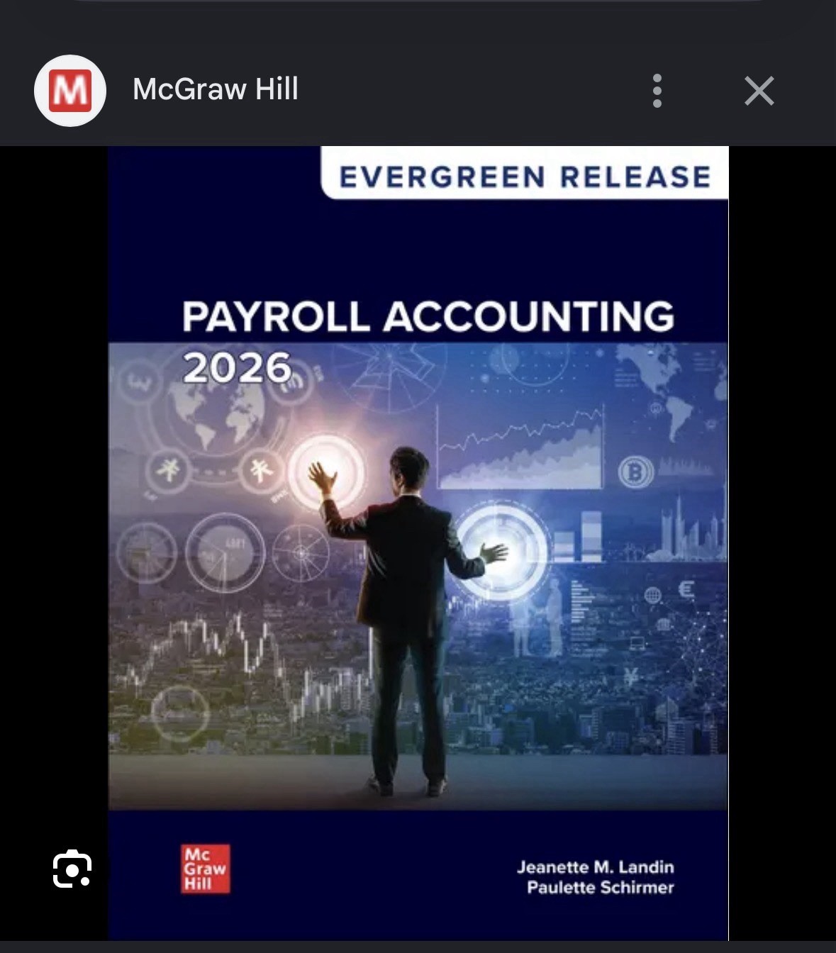 McGraw Hill Payroll Accounting 2026 Evergreen Release Paperback Landin Schirmer