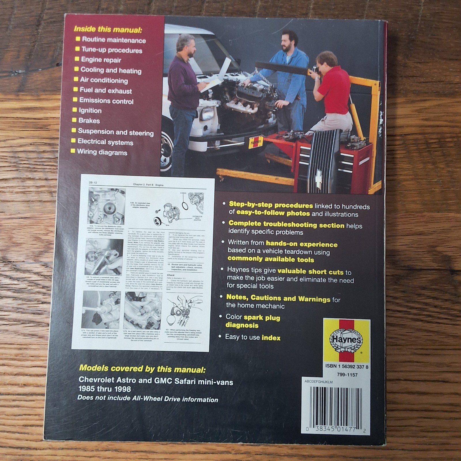 Haynes Repair Manual 24010 Chevrolet Astro & GMC Safari 1985 Thru 1998