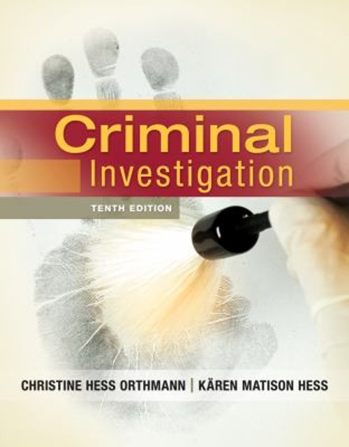 Criminal Investigation Hardcover Christine, Hess, Kären M. Hess O