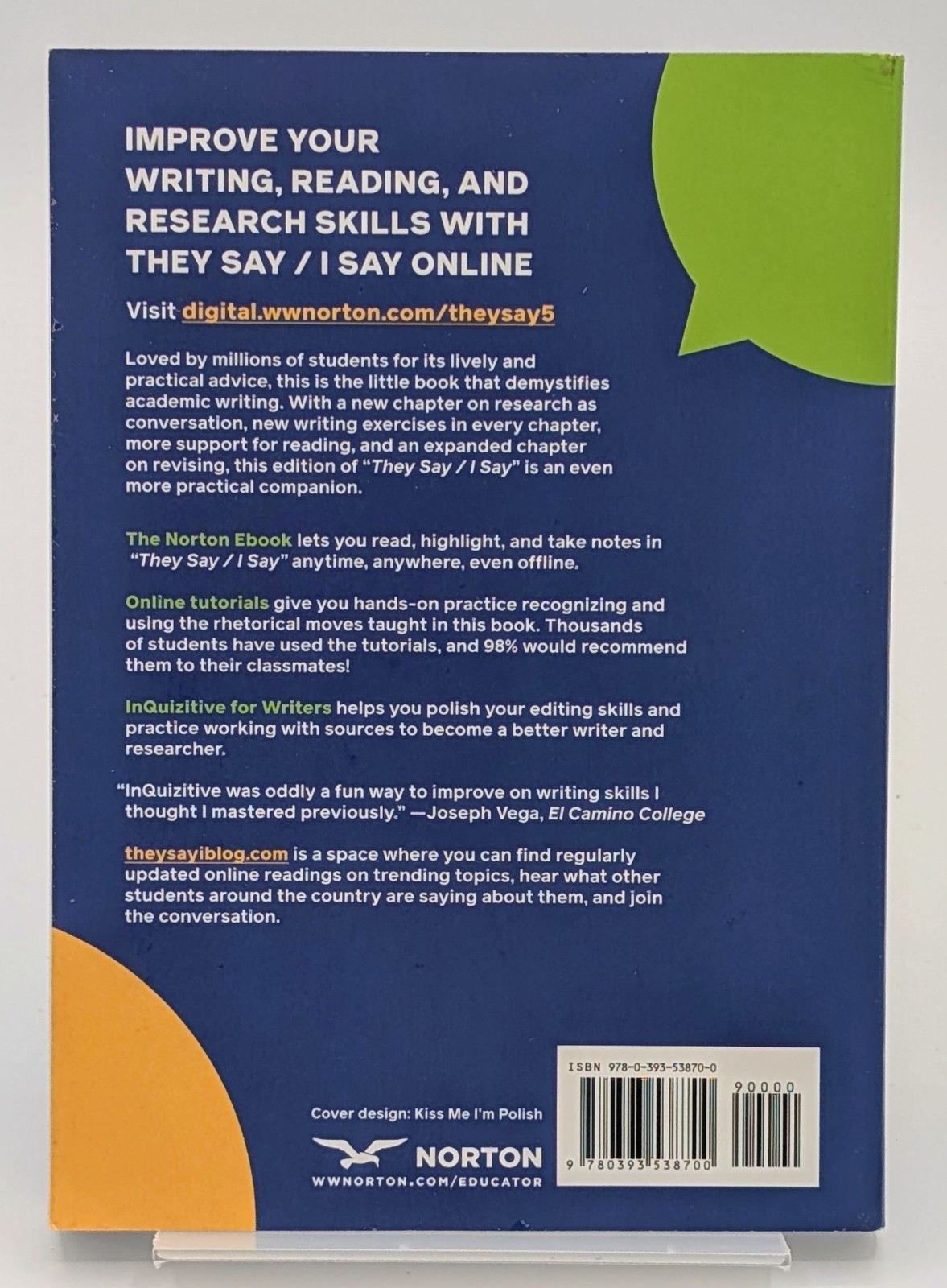 They Say / I Say 5th Edition • Graff & Birkenstein Academic Writing Textbook LN