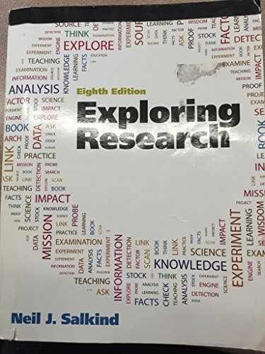 Exploring Research (8th Edition) – Paperback, by Salkind Neil J. – Acceptable