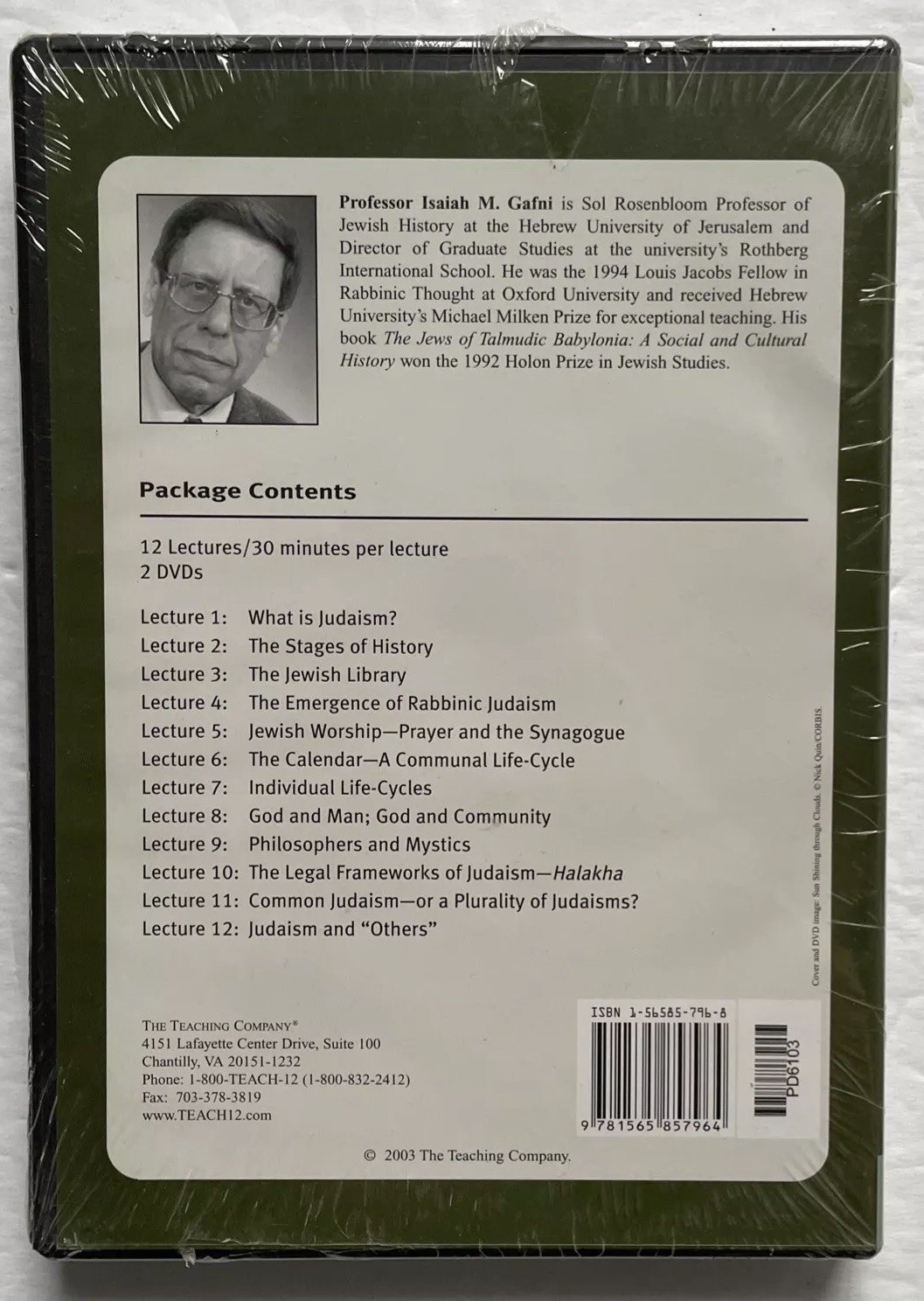 Great World Religions Judaism 2003 DVD & Guidebook The Teaching Company NEW