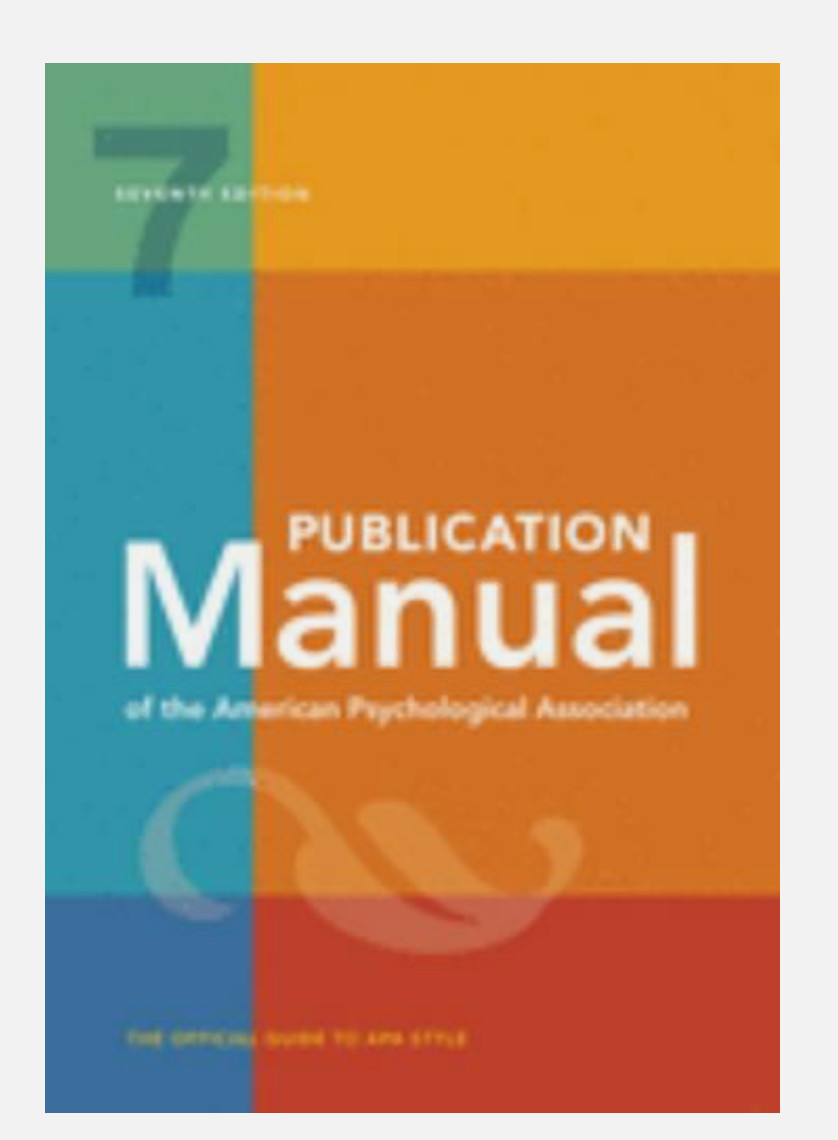 Publication Manual (OFFICIAL) 7th Edition of the American Psychological…
