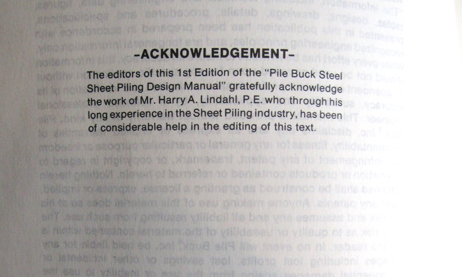 Vintage 1987 Pile Buck Steel Sheet Piling Design Manual 1st Edition