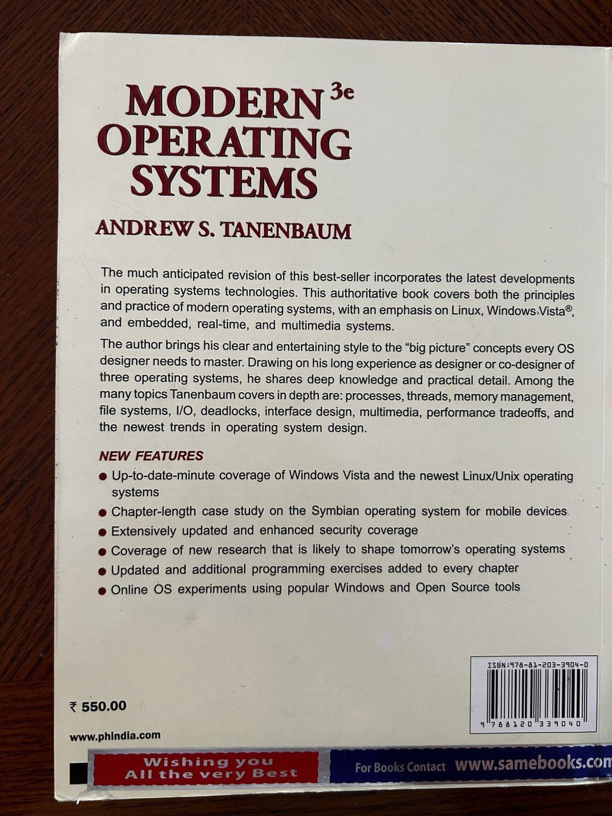Modern Operating Systems by Andrew S. Tanenbaum (2007, Hardcover)