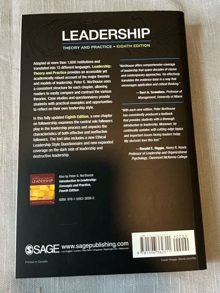 Leadership: Theory and Practice Eighth Edition – Peter G. Northouse
