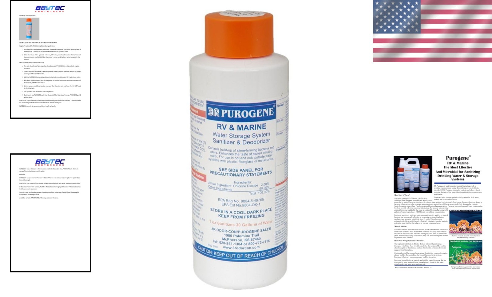 Purogene 32oz Water Purifier – Long-Term Storage, Taste Enhancer, Safe