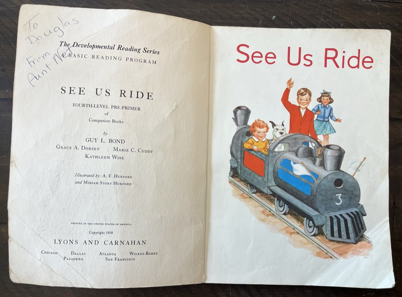 See Us Ride Vintage School Reader Pre Primer Softcover Homeschool 4th Level 1958