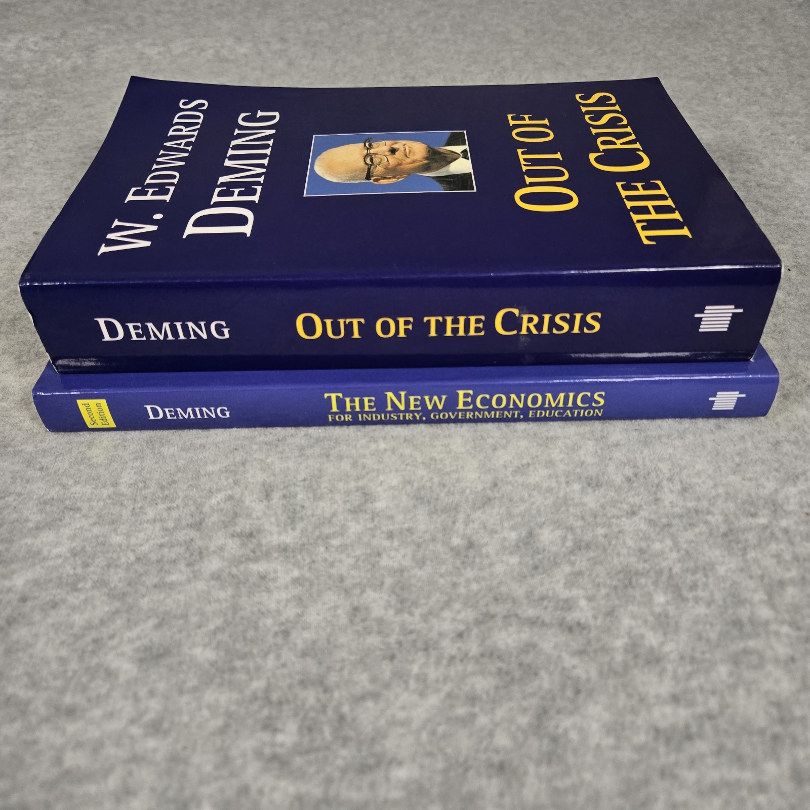 PAIR W Edwards Deming Books Out Of The Crisis New Economics MIT Press Management