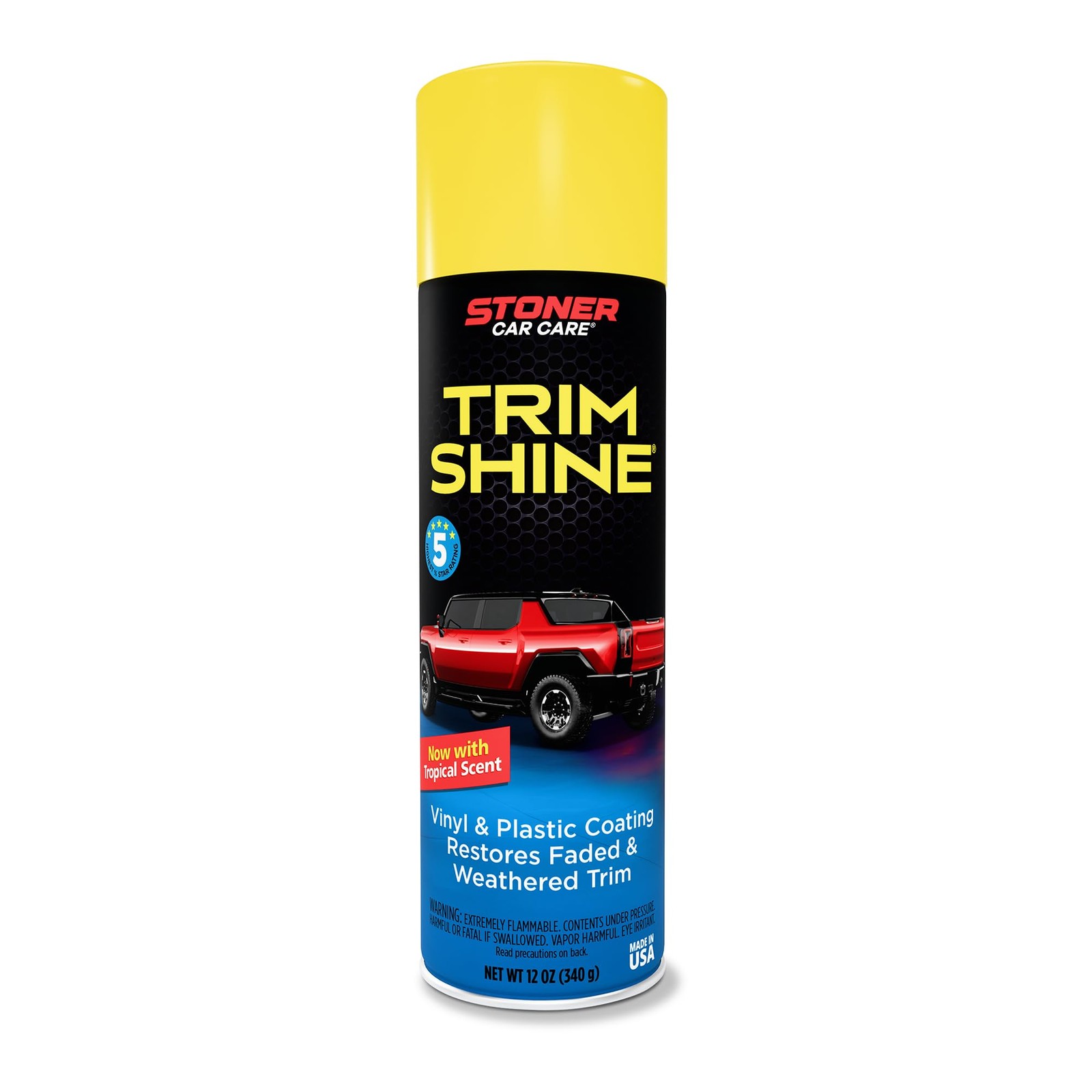 Trim Shine Restorer for Cars – Vinyl & Plastic Protectant – 12 oz Fast-Dry